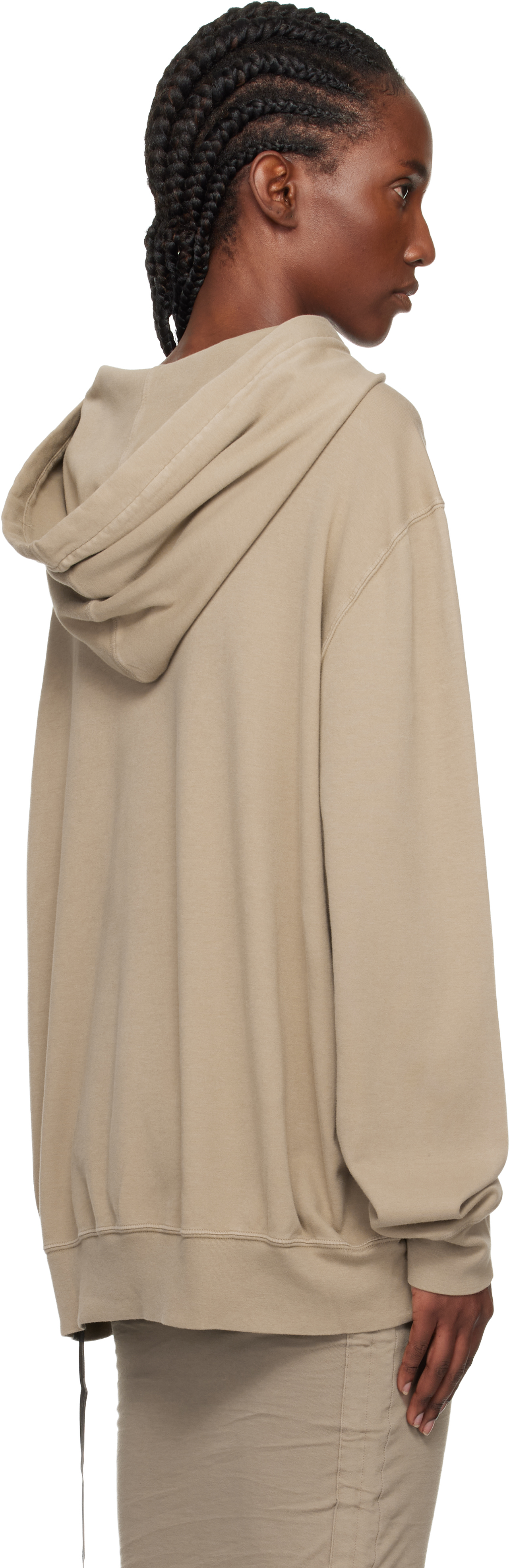 Rick Owens Drkshdw Taupe Concordians Oversized Hoodie In Neutral