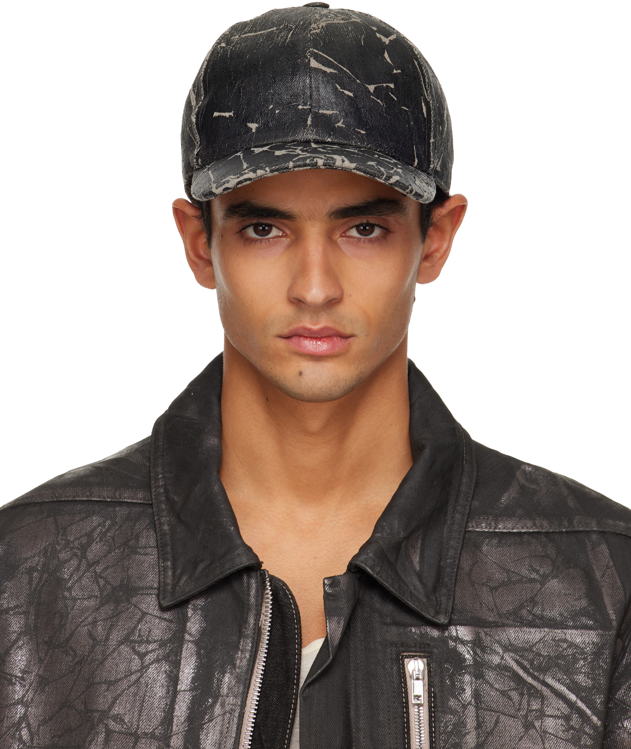 Rick Owens Drkshdw Textured Fabric Cap Vintage Style In Black