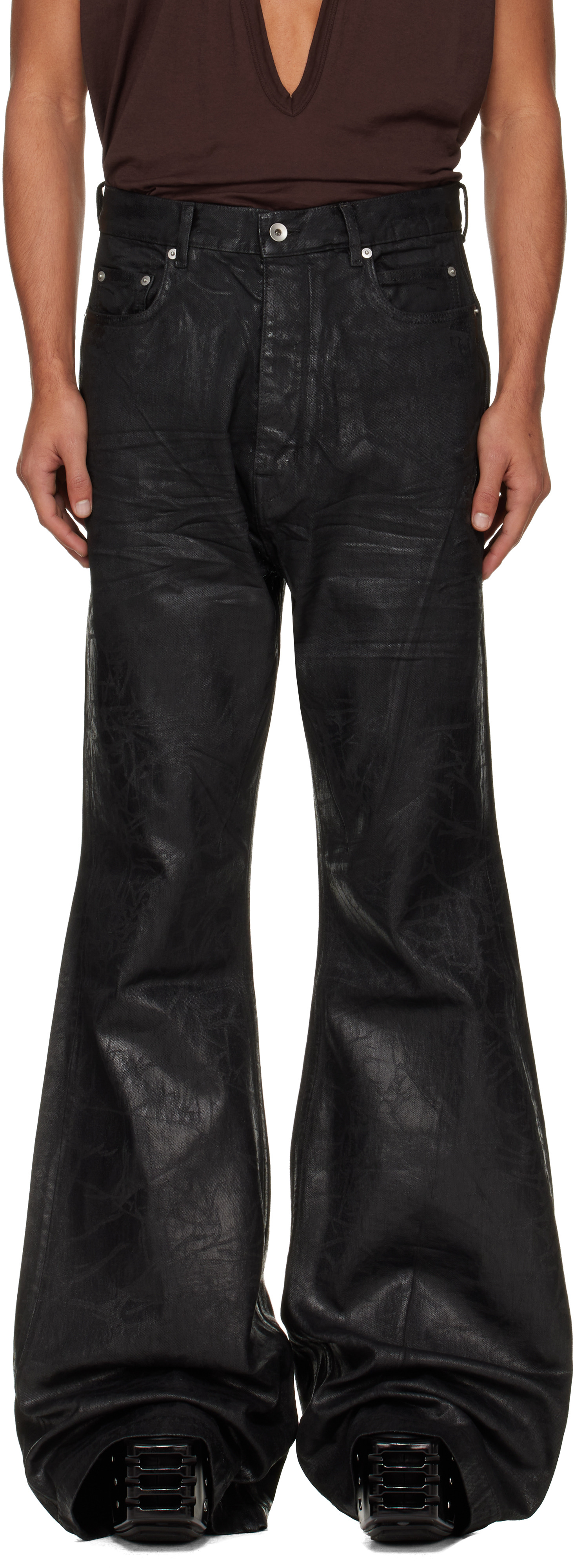 Rick Owens DRKSHDW: Black Concordians Bolan Bootcut Jeans | SSENSE