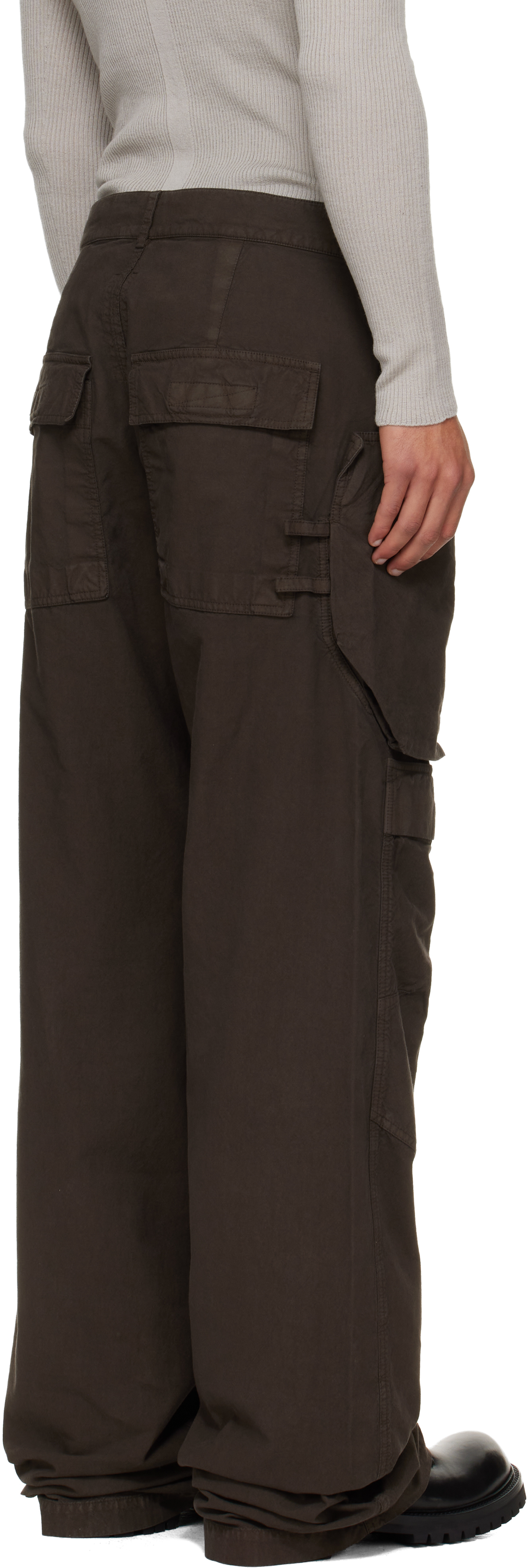 Rick Owens Drkshdw Gray Concordians Stefan Cargo Pants In Brown