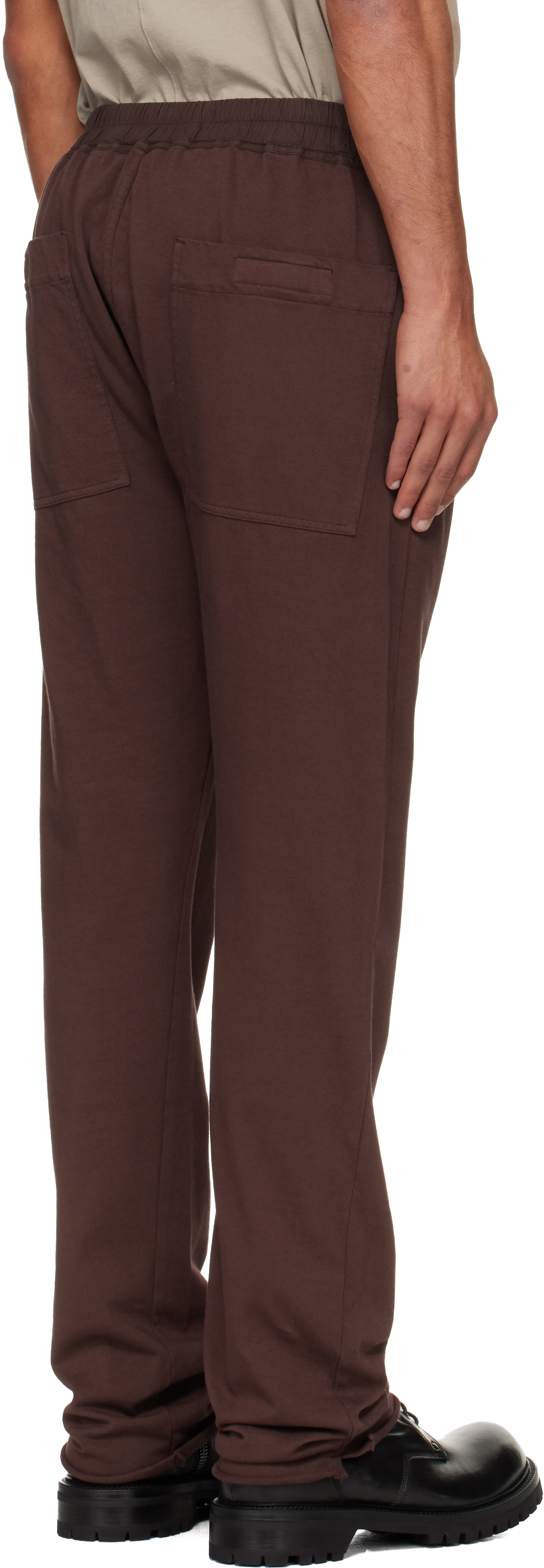 Rick Owens Drkshdw Burgundy Concordians Berlin Drawstring Sweatpants In Brown