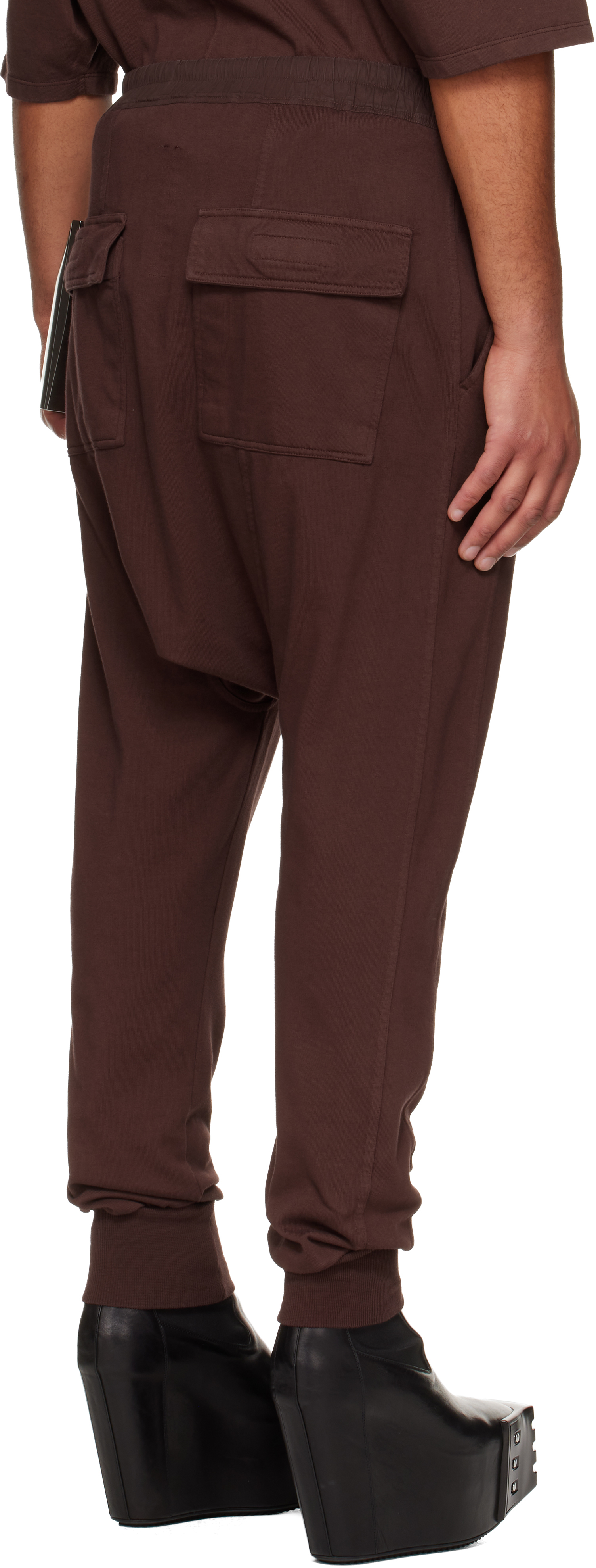 Rick Owens Drkshdw Burgundy Concordians Drawstring Sweatpants