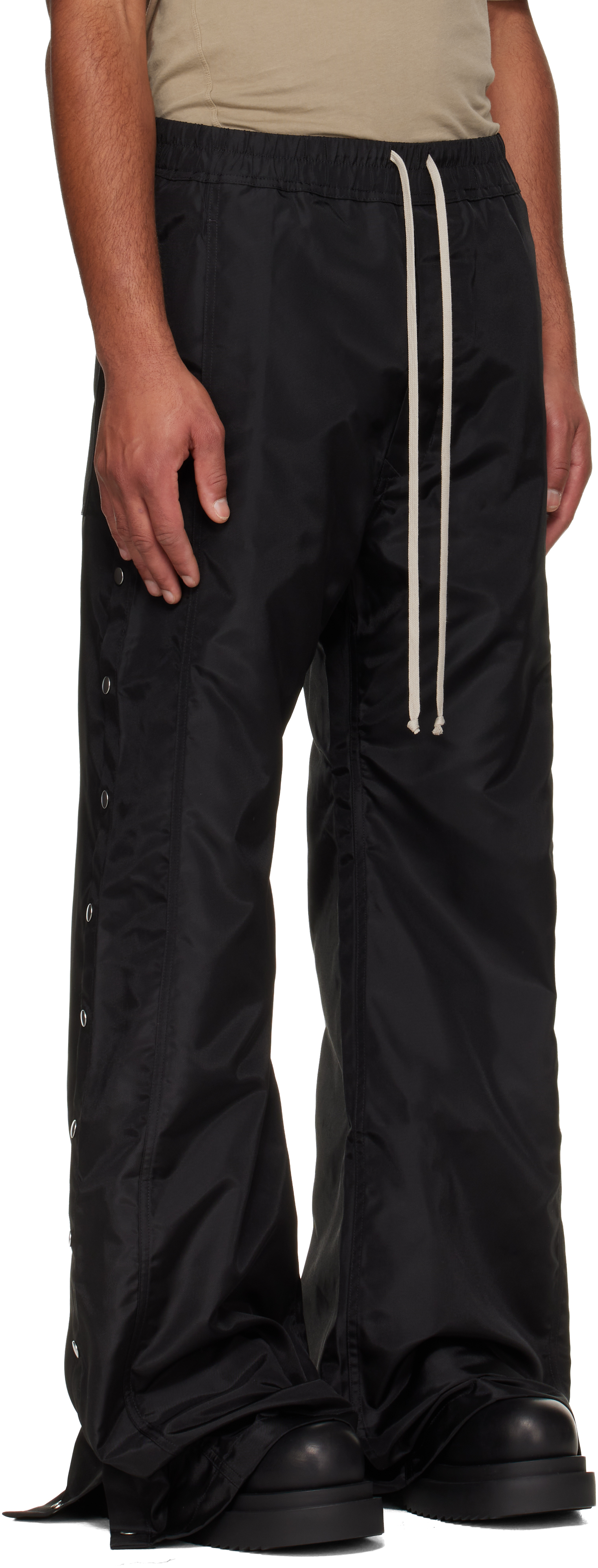 Rick Owens Drkshdw Black Concordians Pusher Track Pants In Black