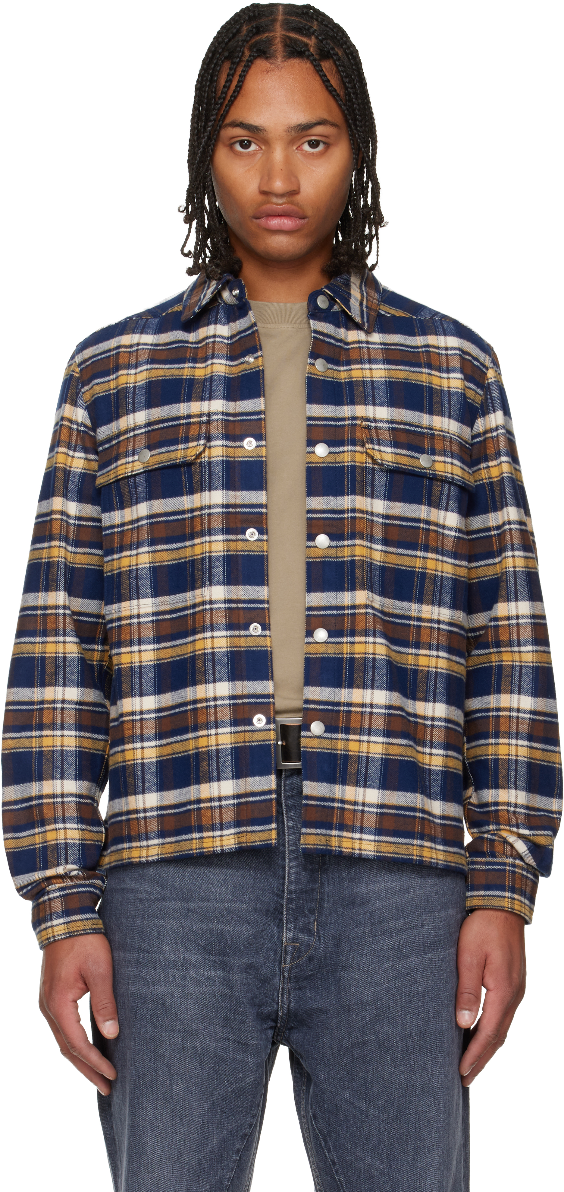 Multicolor Concordians Cropped Overshirt by Rick Owens DRKSHDW on Sale