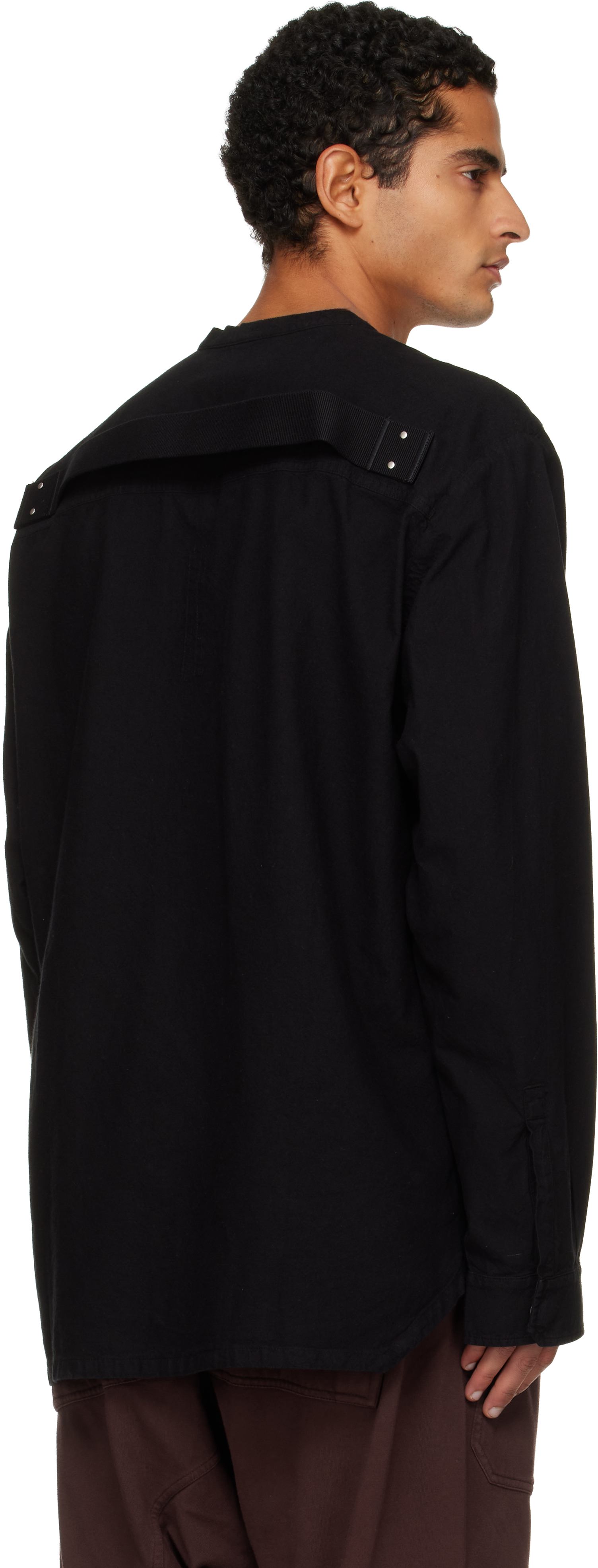 Rick Owens Drkshdw Black Concordians Larry Jumbo Fogpocket Shirt In Brown