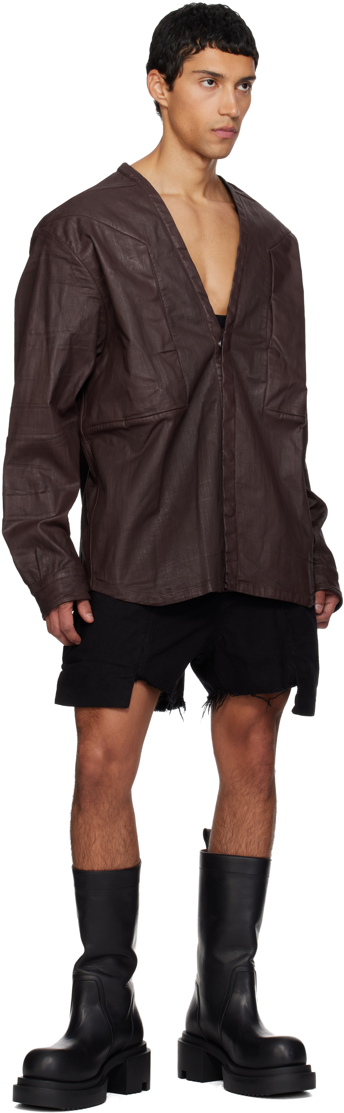 Rick Owens Drkshdw Black Concordians Stefan Cargo Shorts In Black