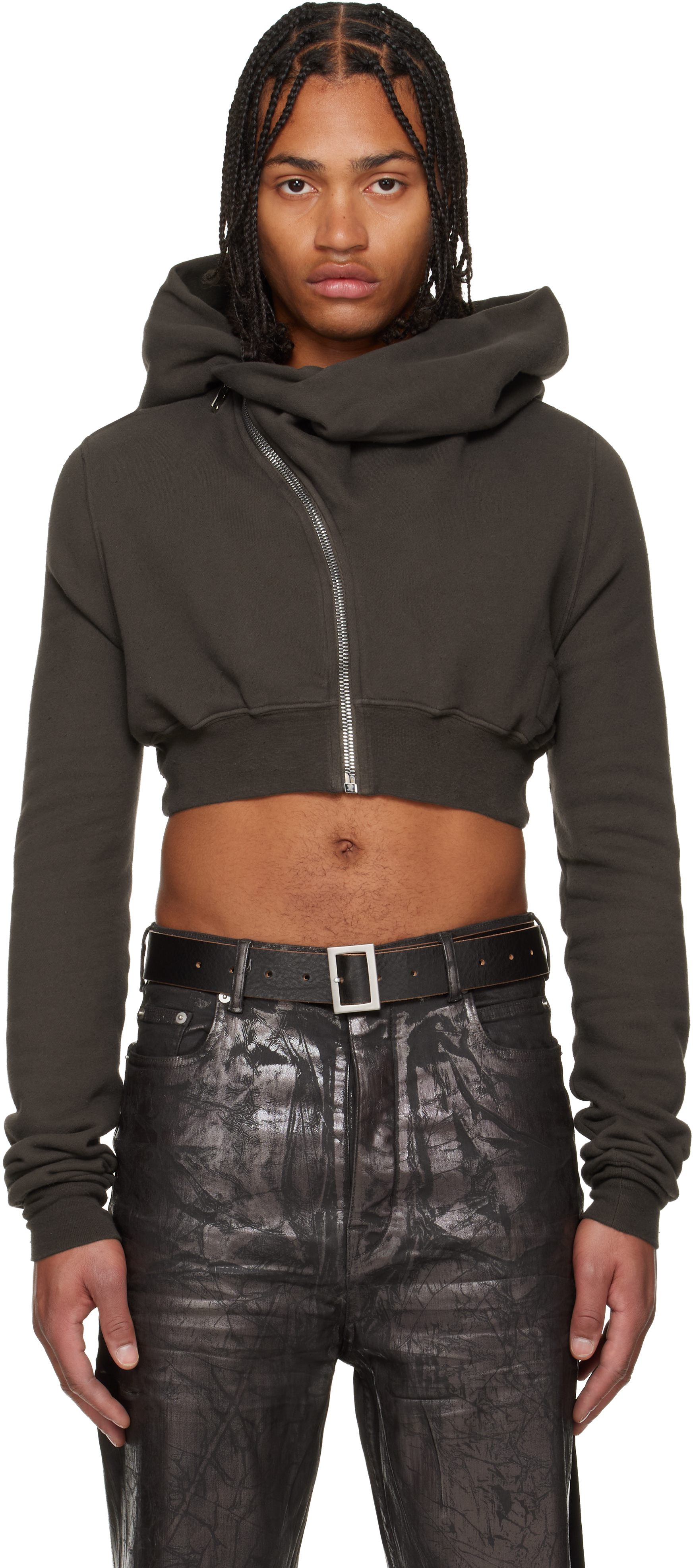 Rick Owens DRKSHDWのグレー Concordians Micro Mountain フーディが