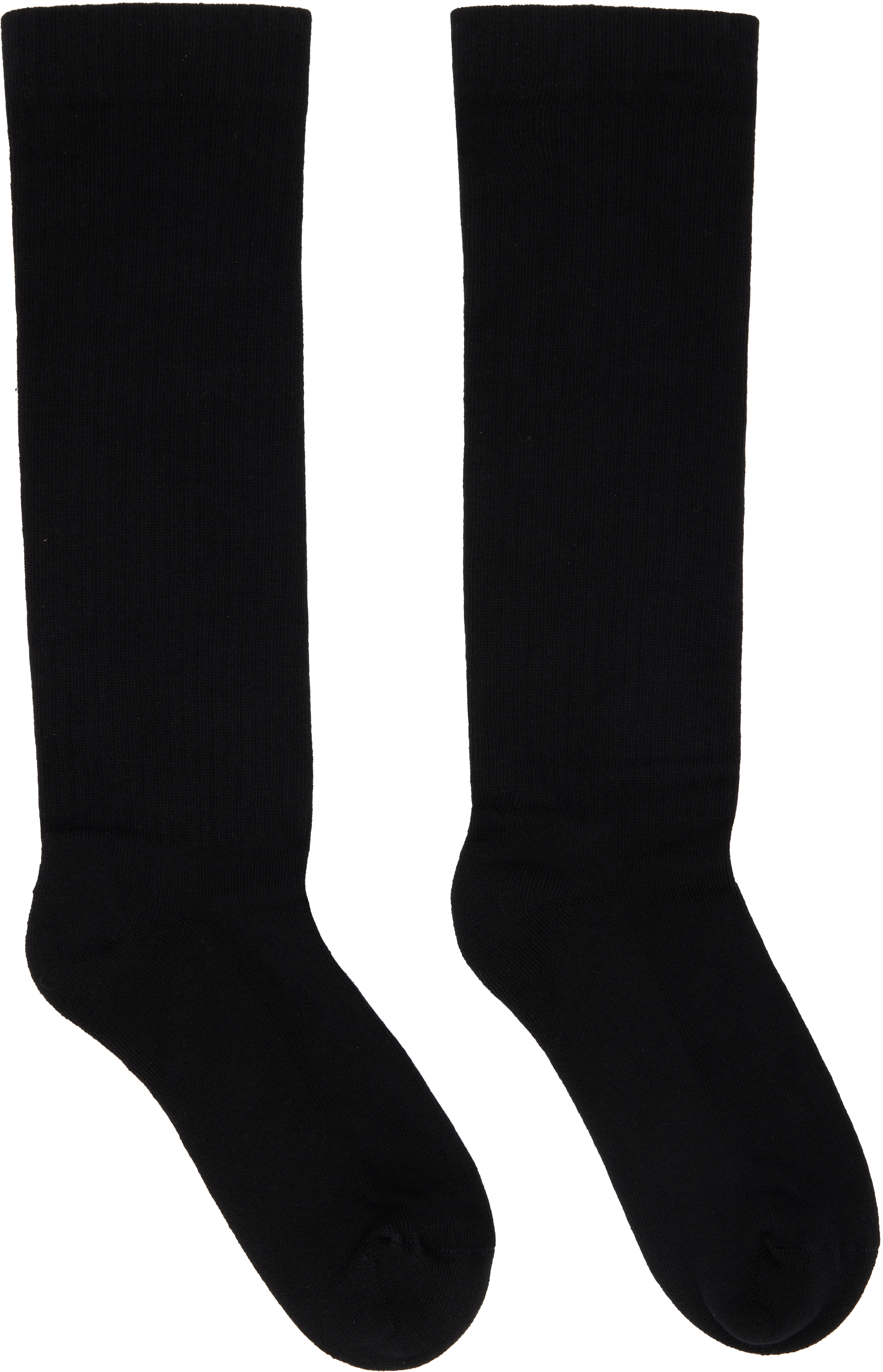Black Concordians Pentagram Knee High Socks by Rick Owens DRKSHDW