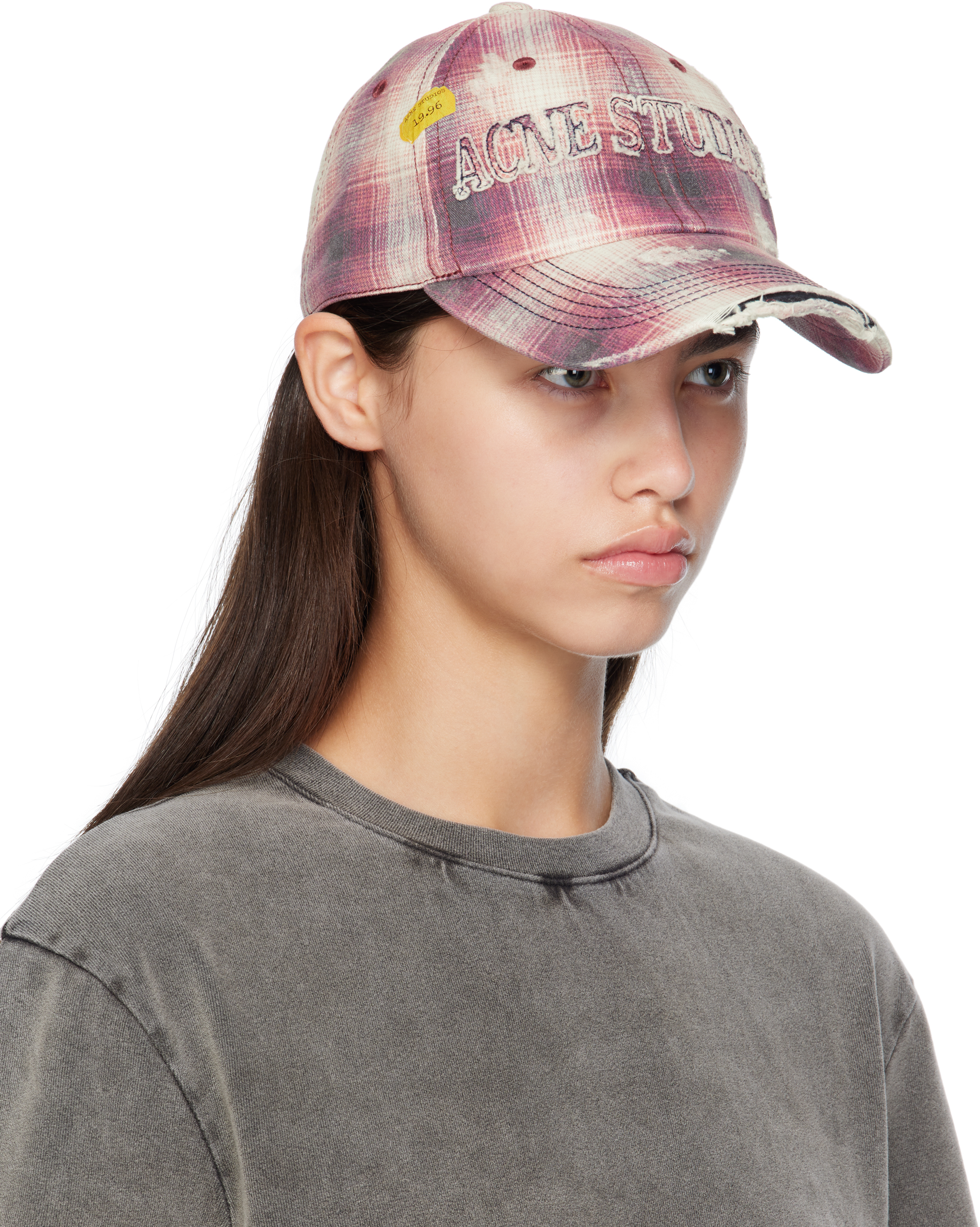 Acne Studios Pink Distressed Cap