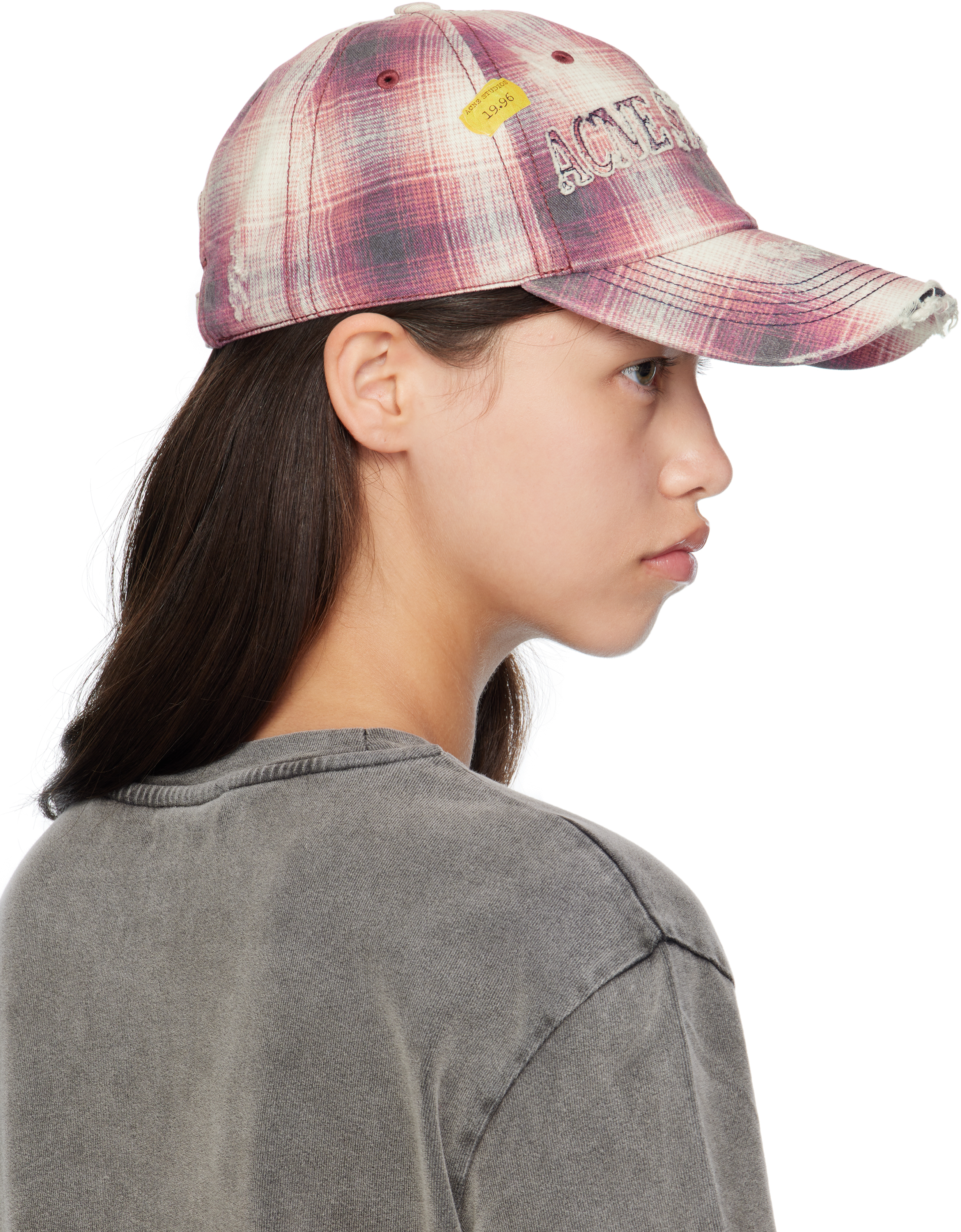 Acne Studios Pink Distressed Cap