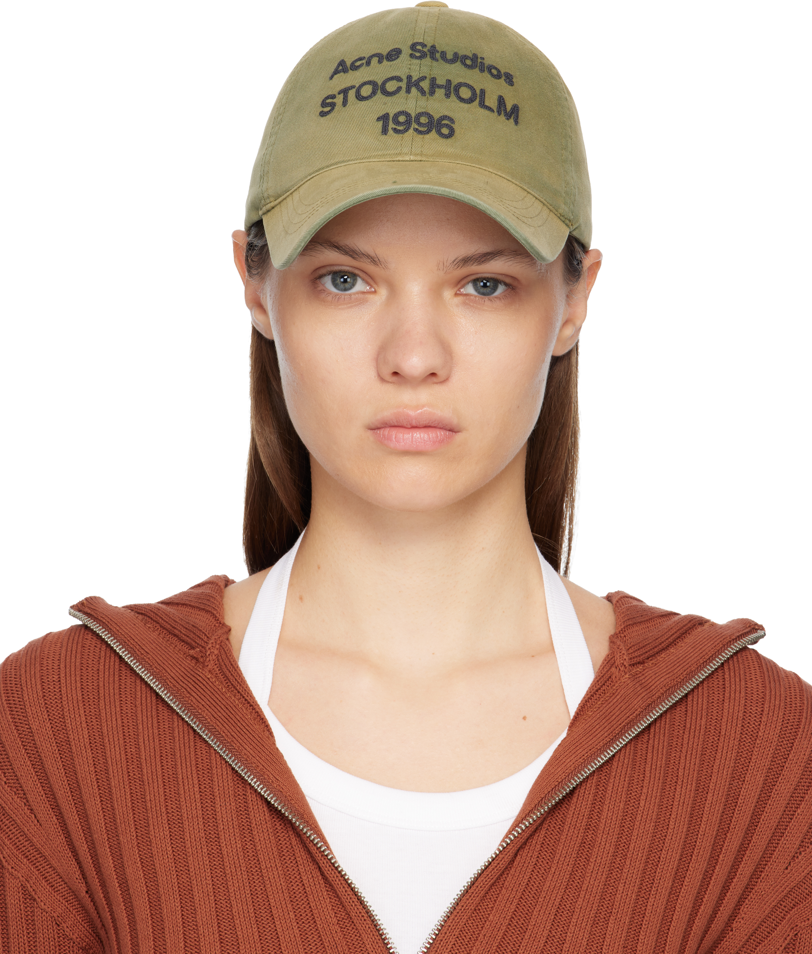 Acne Studios Khaki Logo Cap