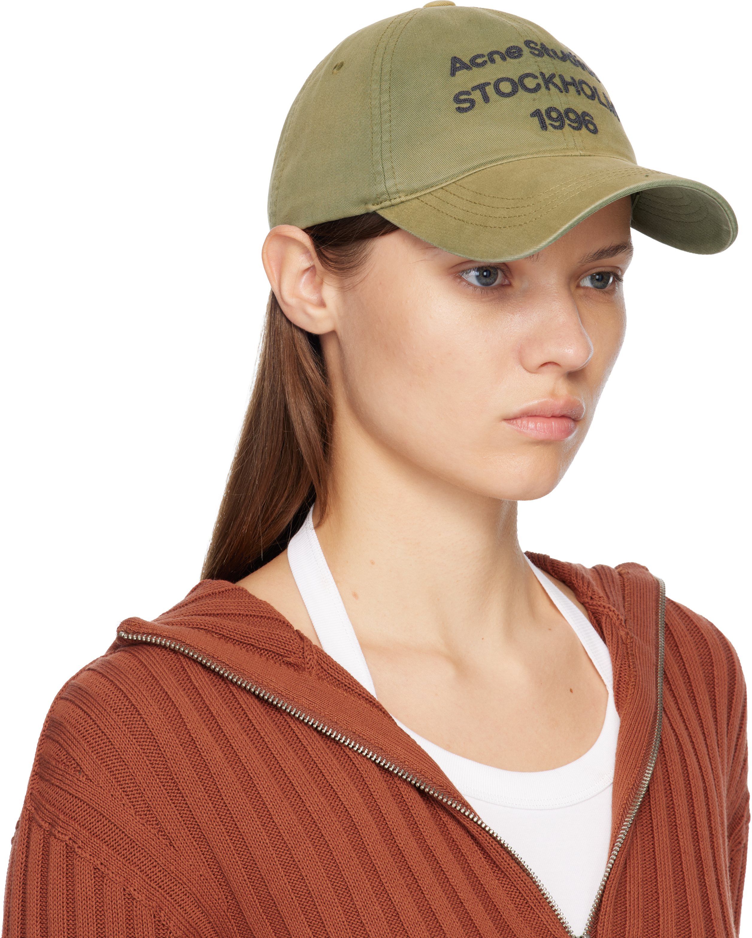 Acne Studios Khaki Logo Cap