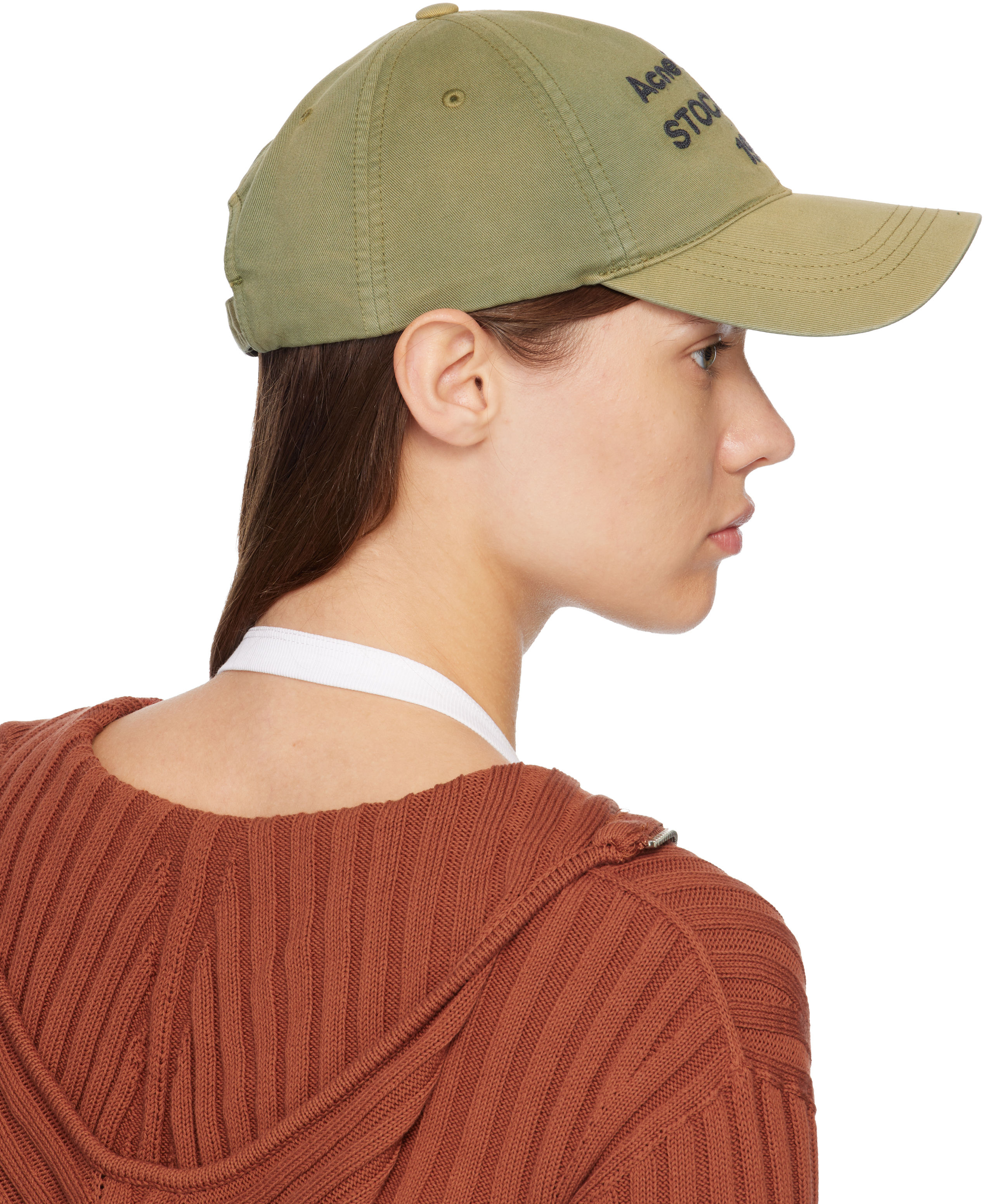 Acne Studios Khaki Logo Cap