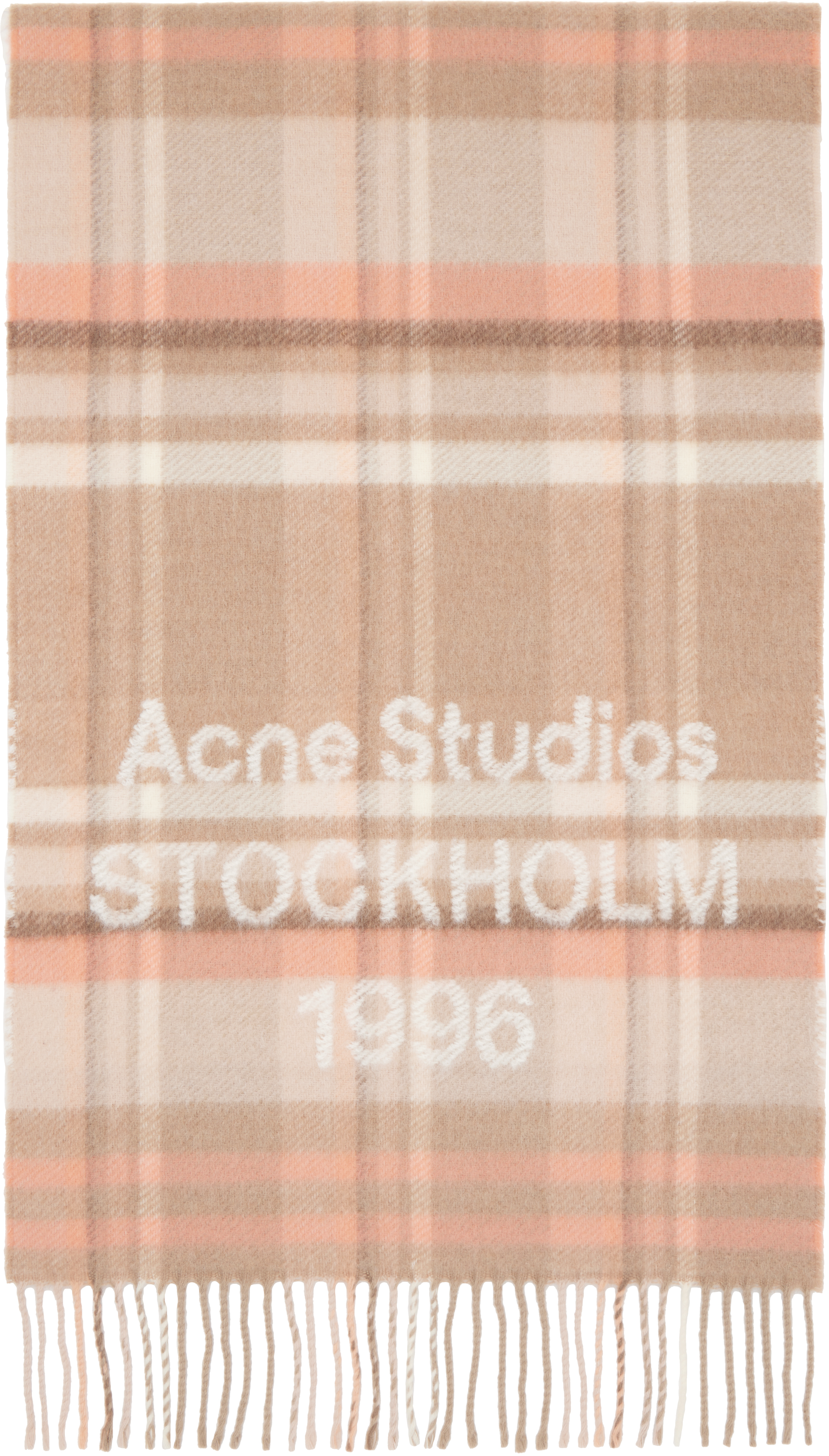 Acne Studios Women Check Logo Scarf In Multi