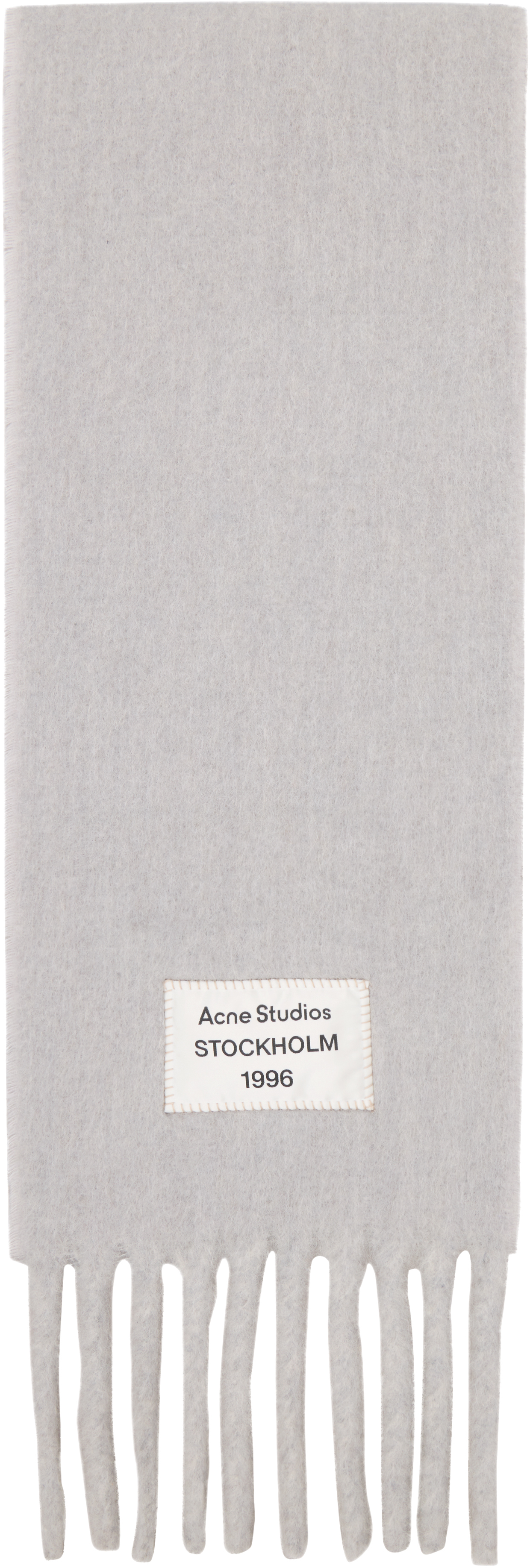 Acne Studios Gray Bicolor Alpaca Scarf In Gray