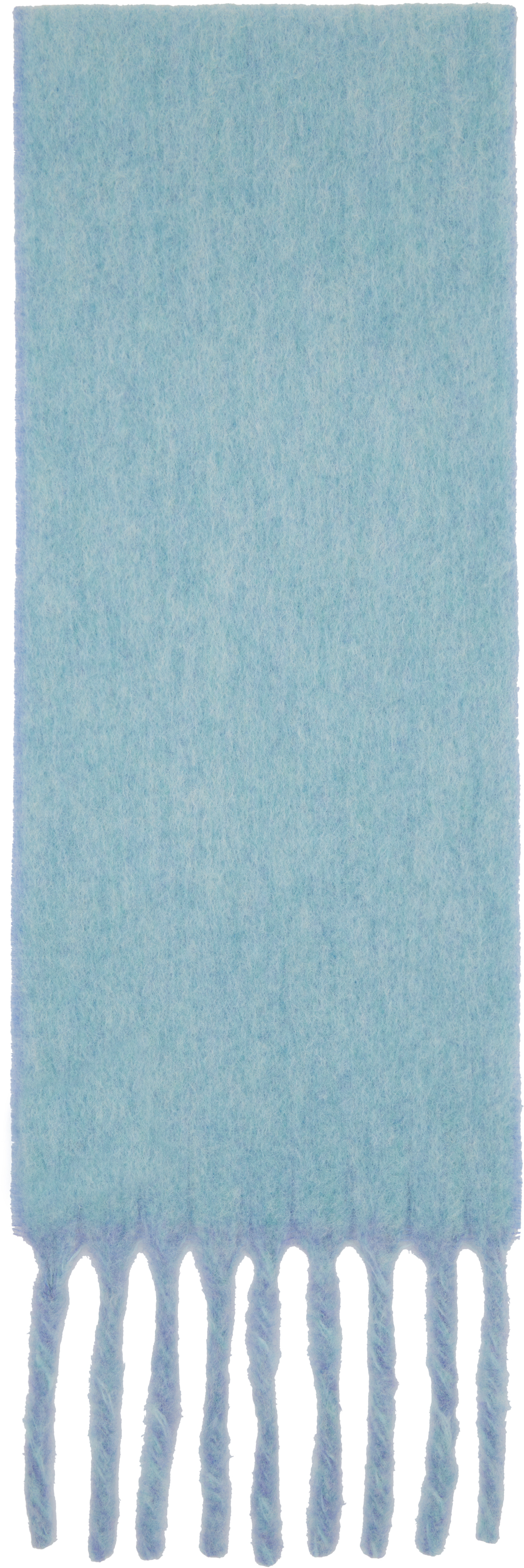 Acne Studios Blue & Purple Bicolor Alpaca Scarf In Blue