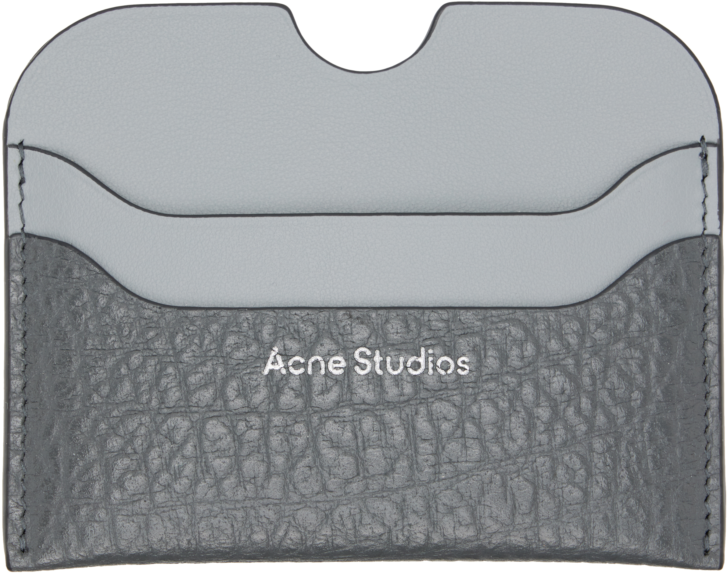 Acne Studios Gray Large Bicolor Card Holder