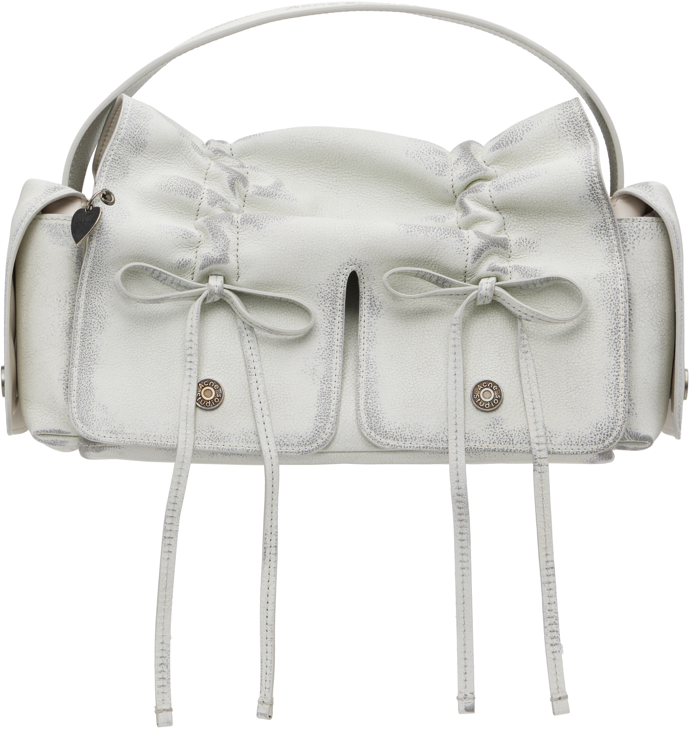 Acne Studios ホワイトボディバッグ Acne Studios: White Multipocket Bag | SSENSE