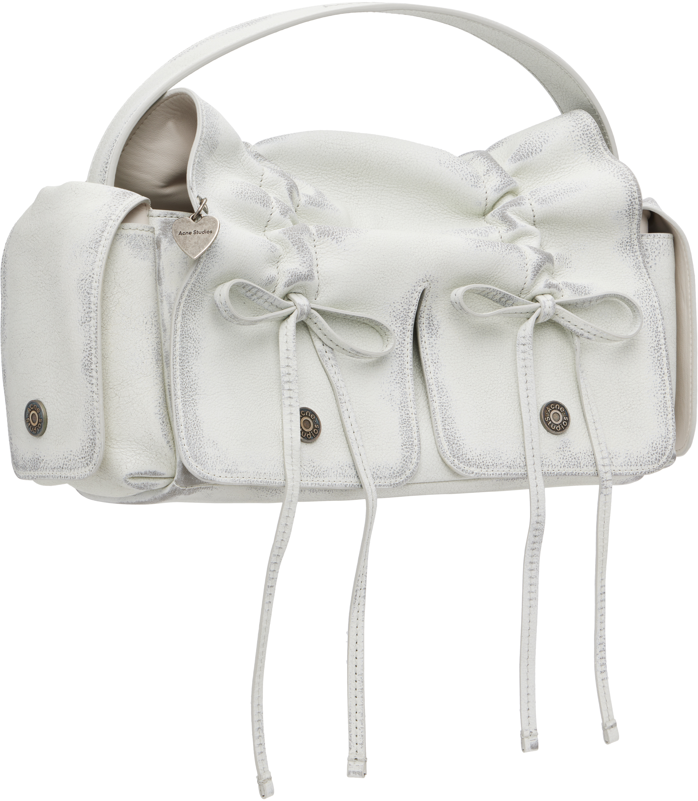 Acne Studios Multipocket Micro Vintage Grained-leather Top Handle Bag