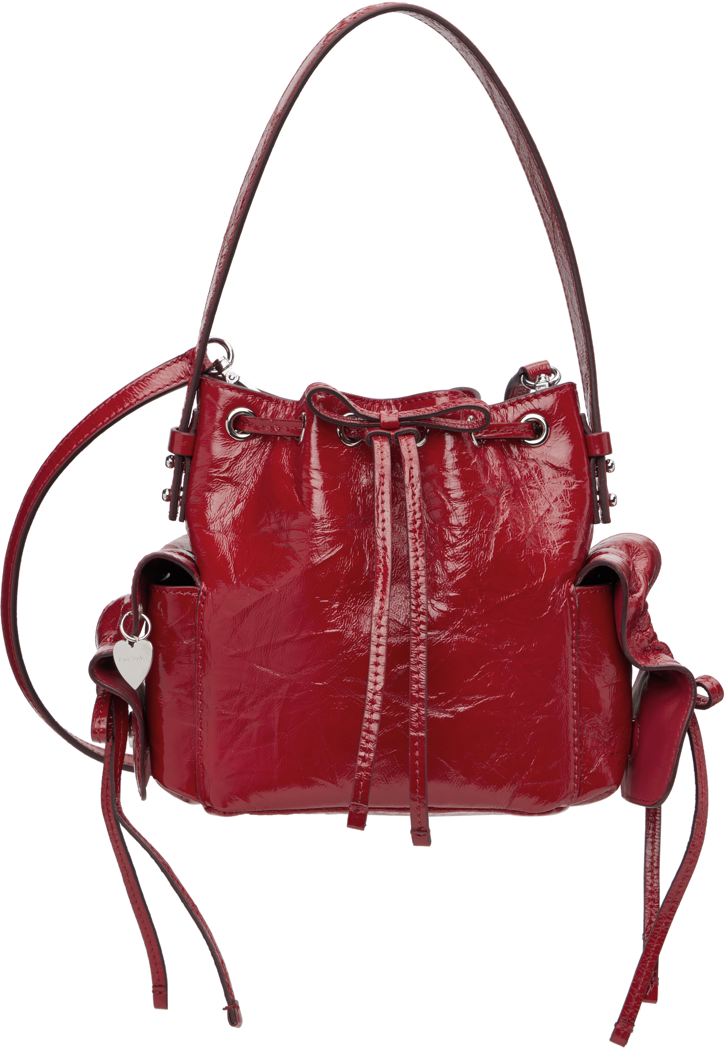 Acne Studios Red Multipocket Mini Bucket Bag