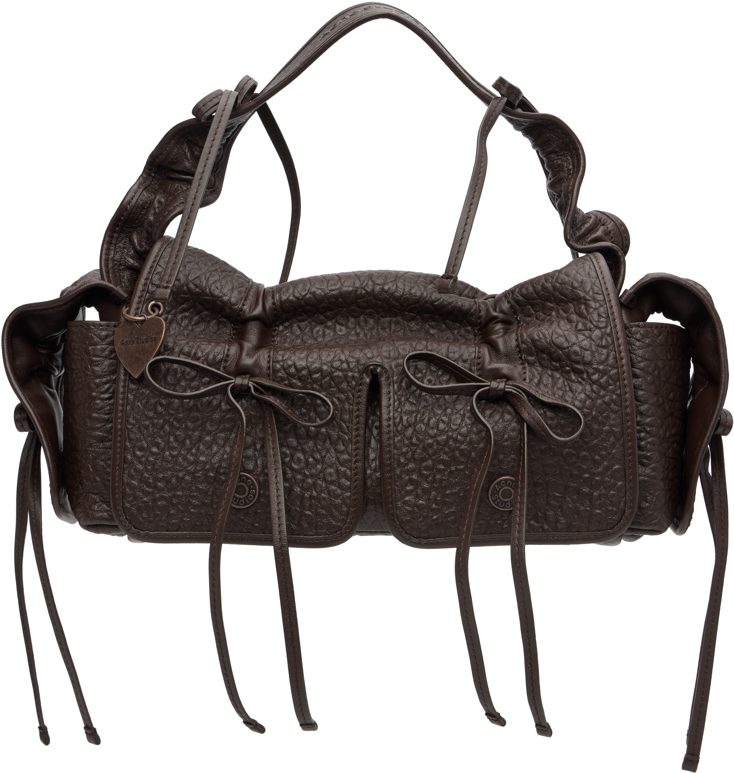 Acne Studios Brown Multipocket Grained Leather Bag