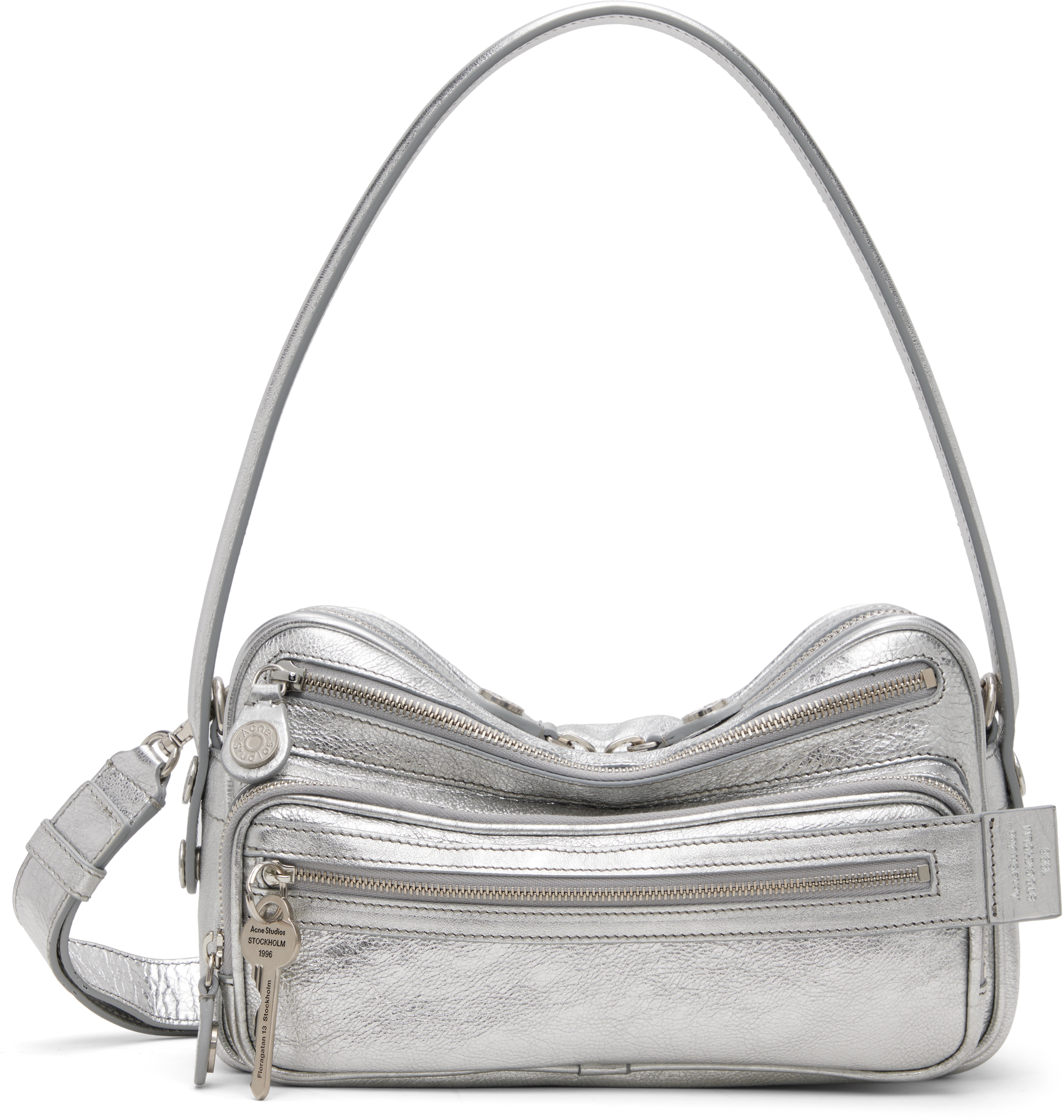 Acne Studios Sivler Camero Party Bag In Silver