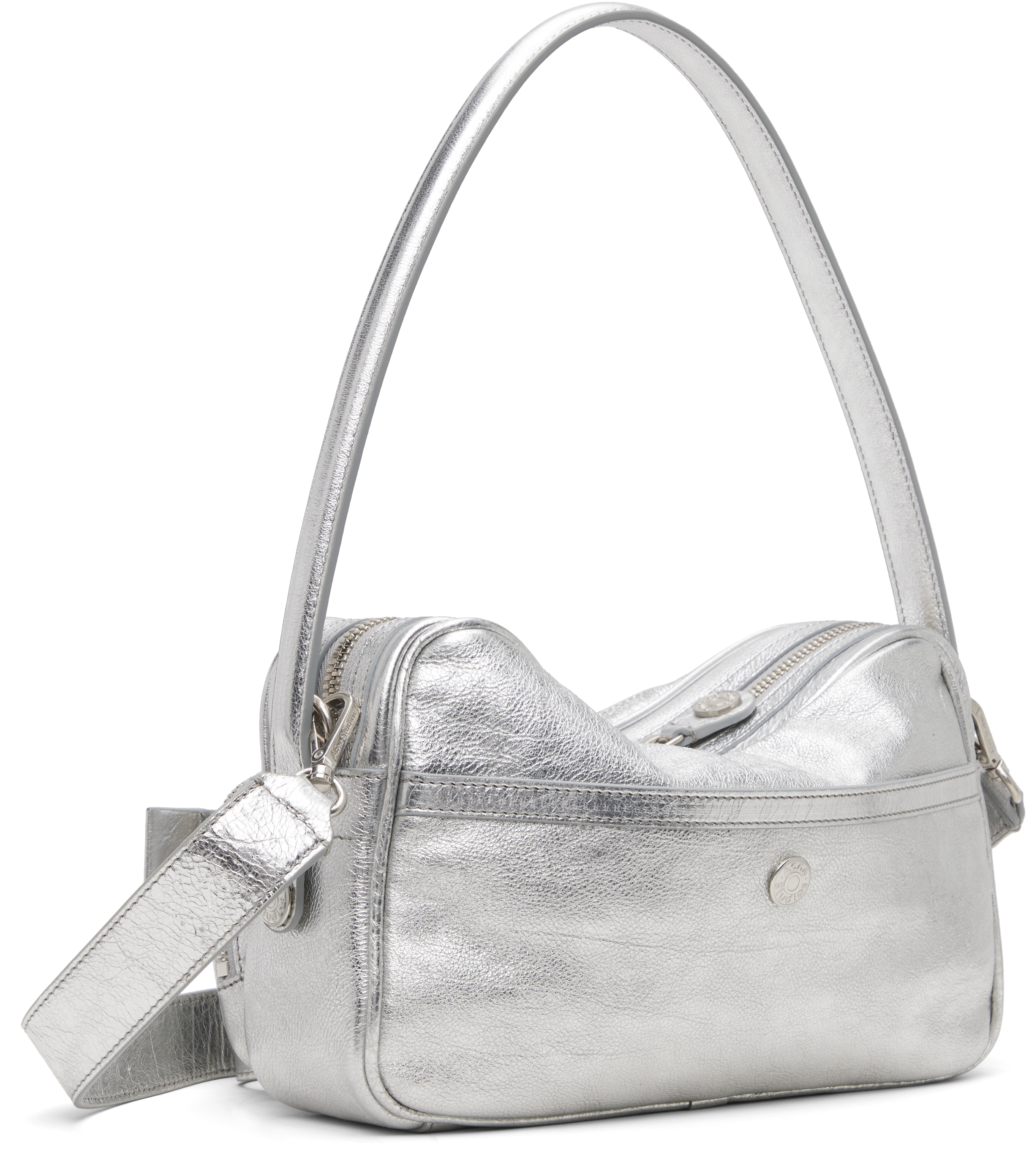 Acne Studios Sivler Camero Party Bag In Silver