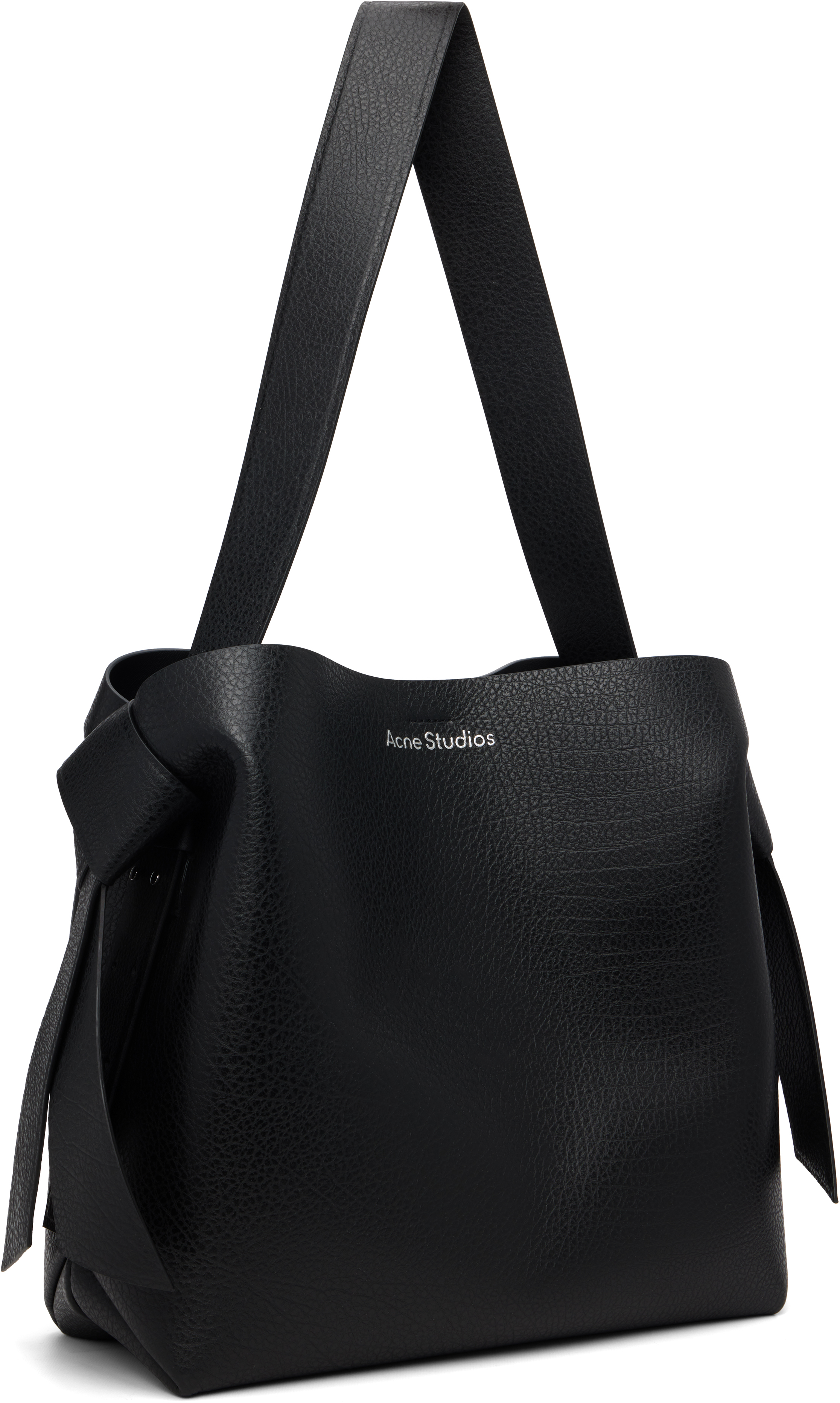 Acne Studios Black Musubi Midi Shoulder Bag In Black