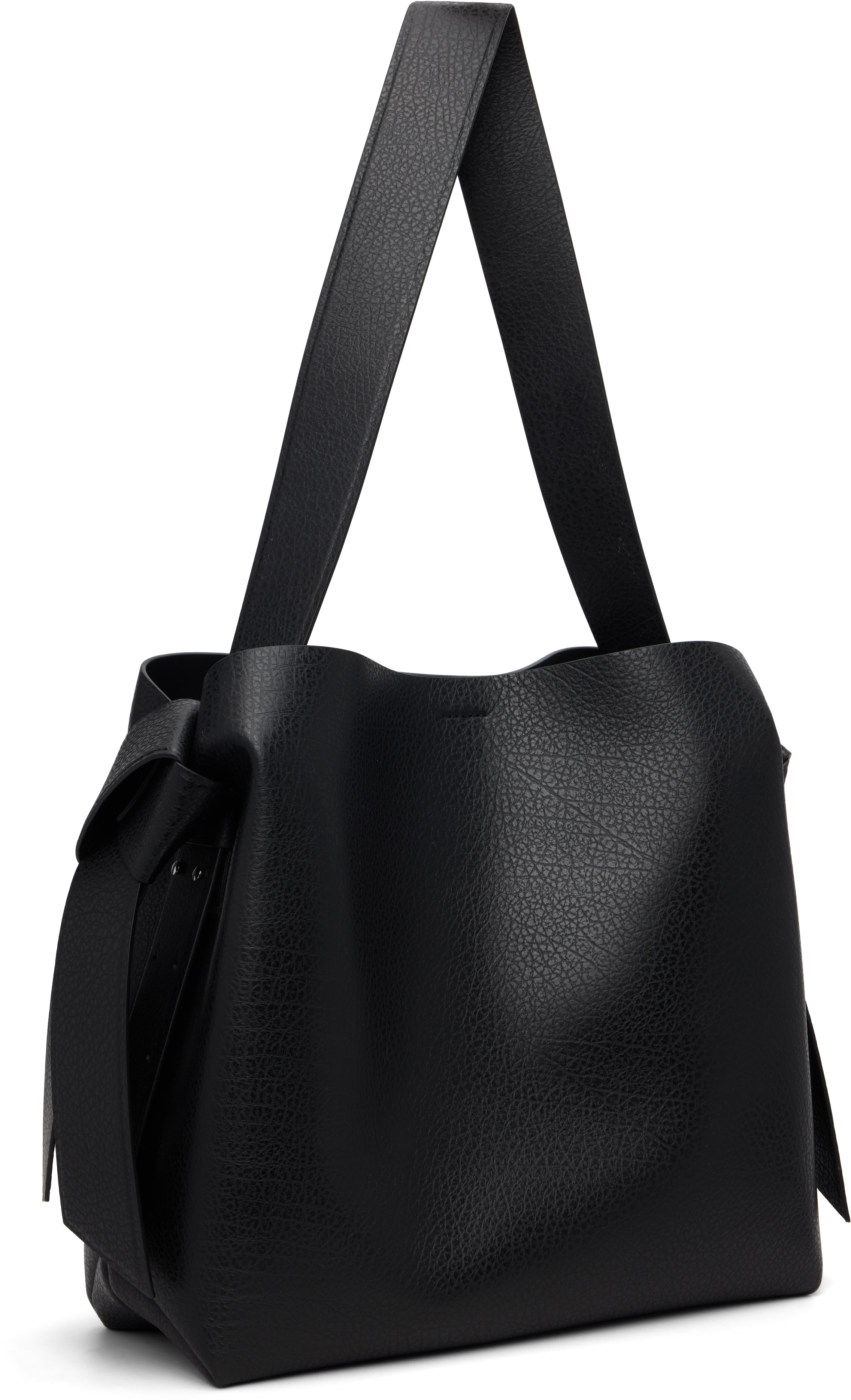 Acne Studios Black Musubi Midi Shoulder Bag In Black