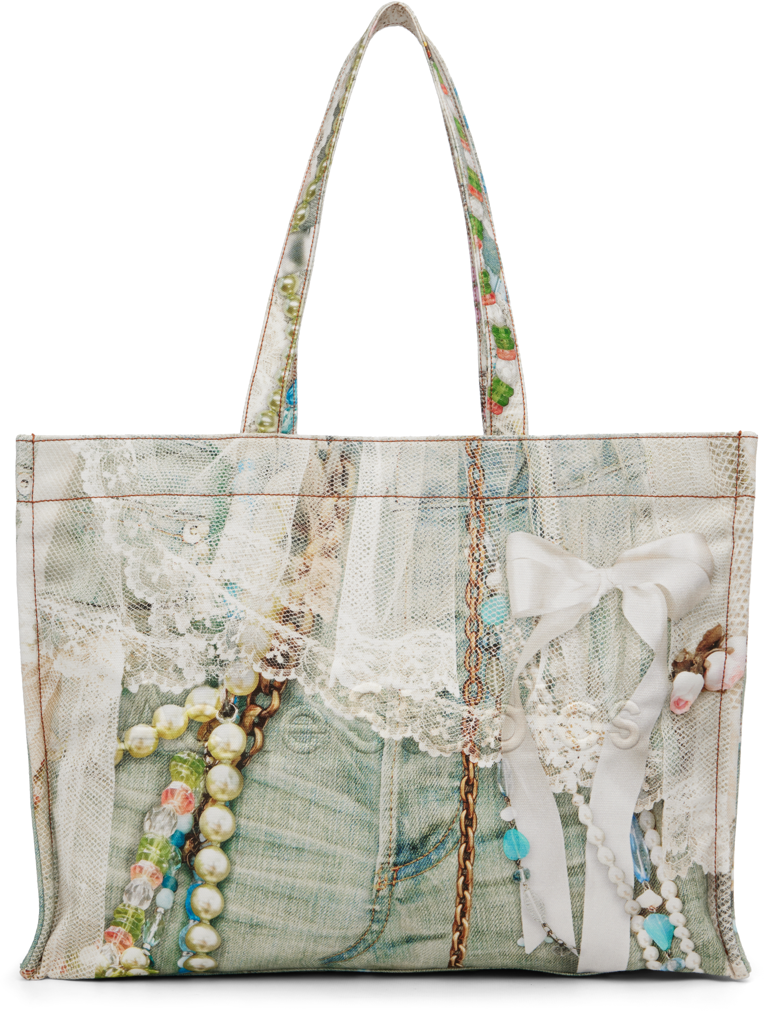 Multicolor Logo Shoulder Tote by Acne Studios on Sale