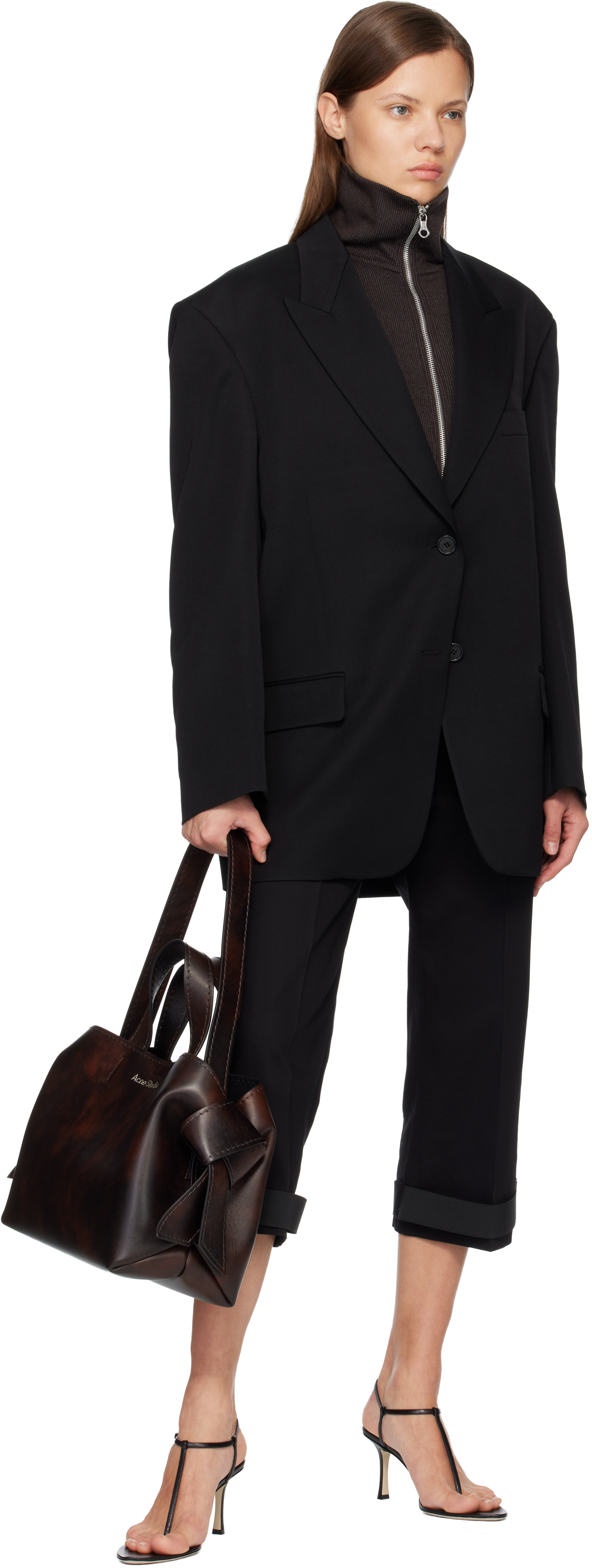 Acne Studios Brown Musubi Midi Tote In Brown