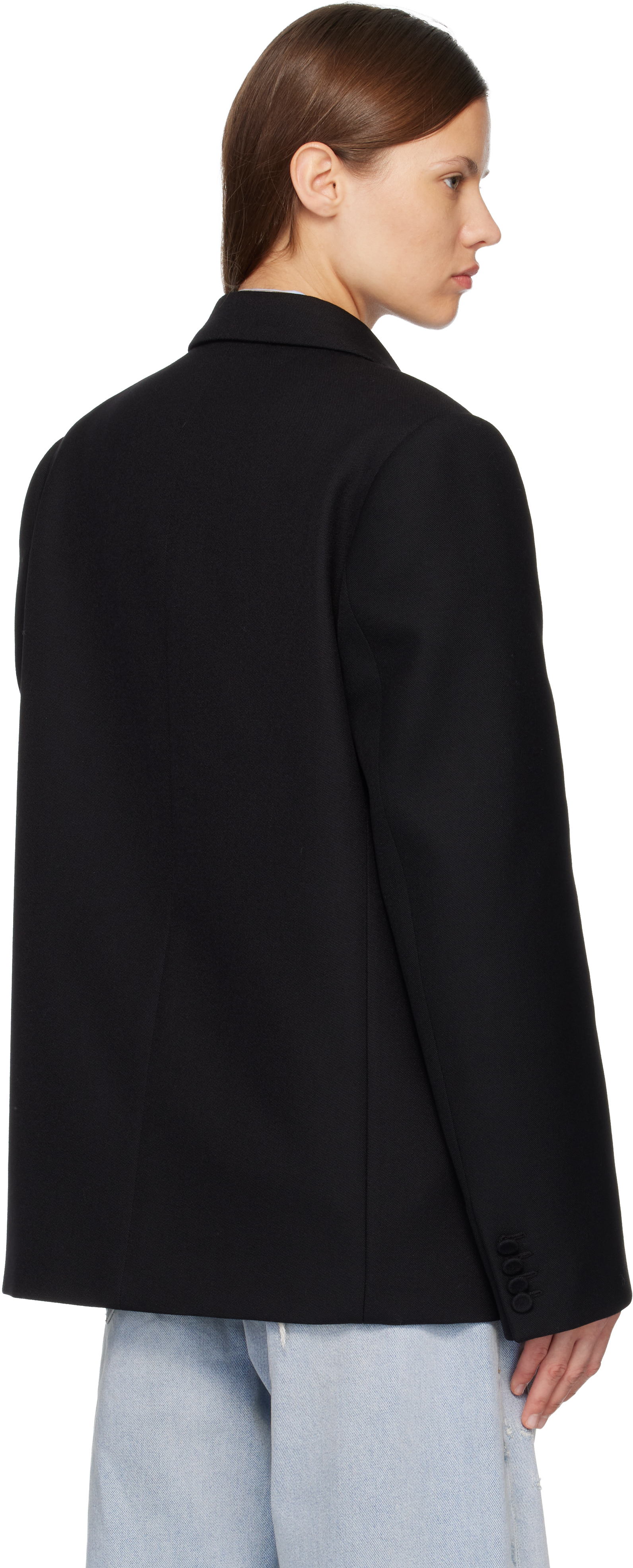 Acne Studios Black Double-breasted Blazer In Black