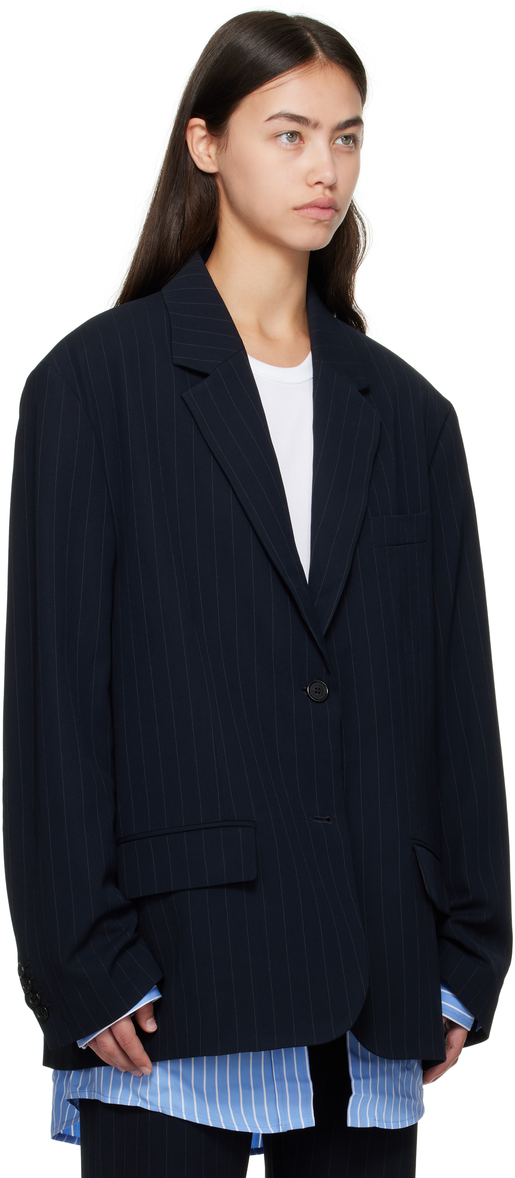 Acne Studios Navy Layered Blazer