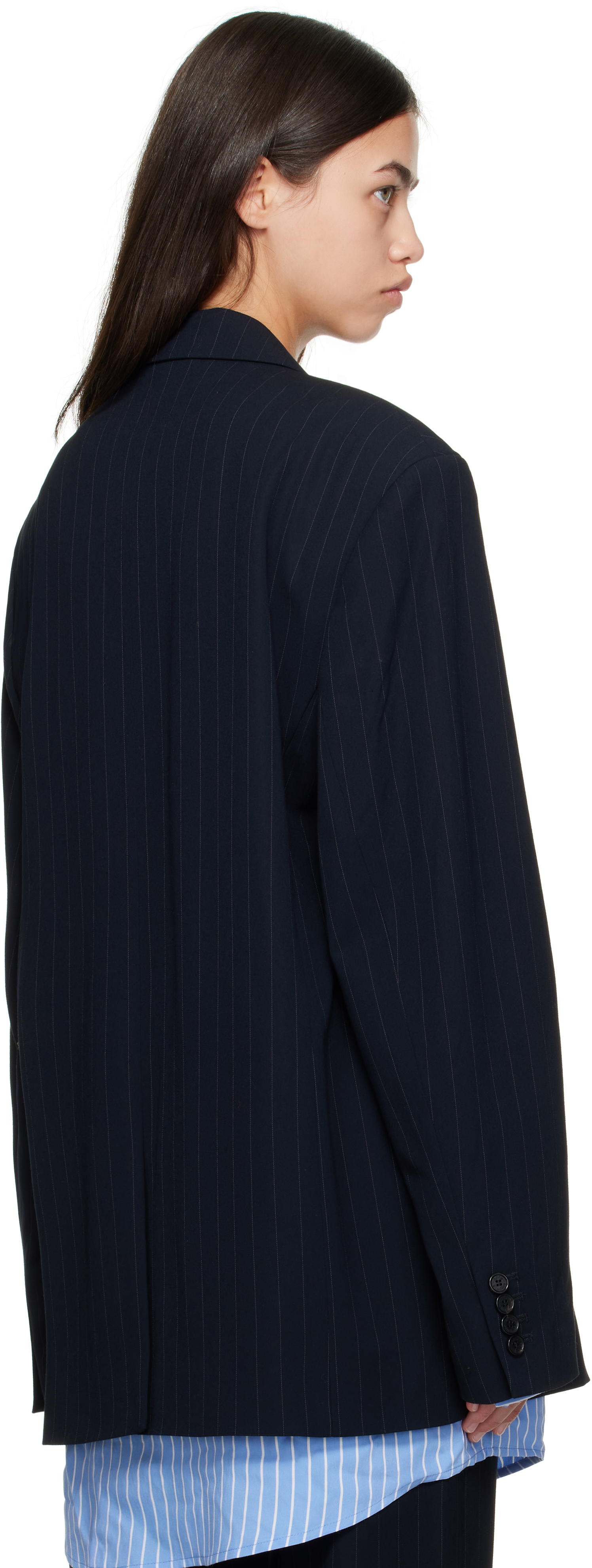 Acne Studios Navy Layered Blazer