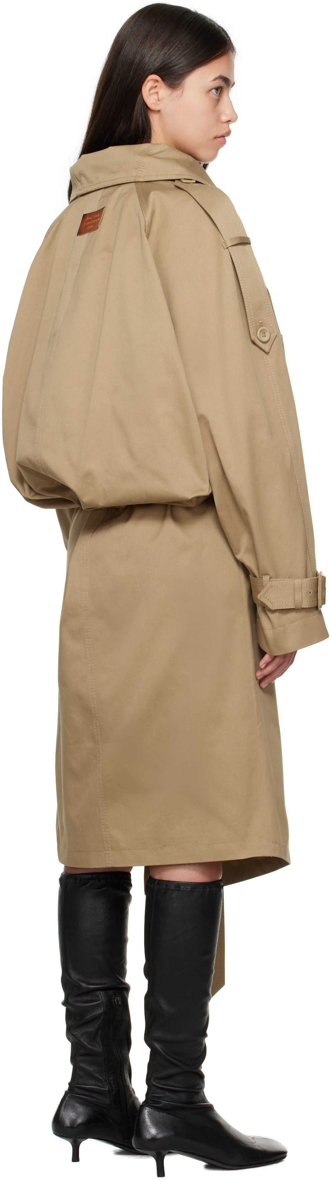 Acne Studios Beige Twill Jacket In Brown