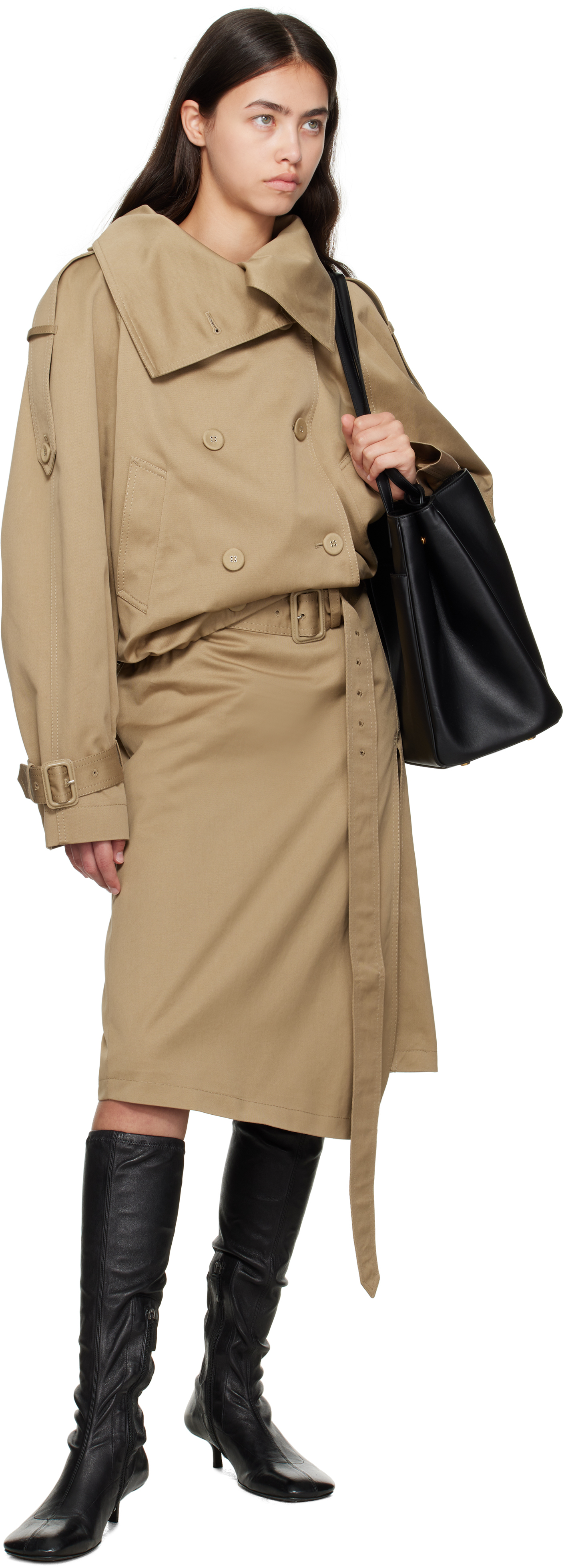 Acne Studios Beige Twill Jacket In Brown