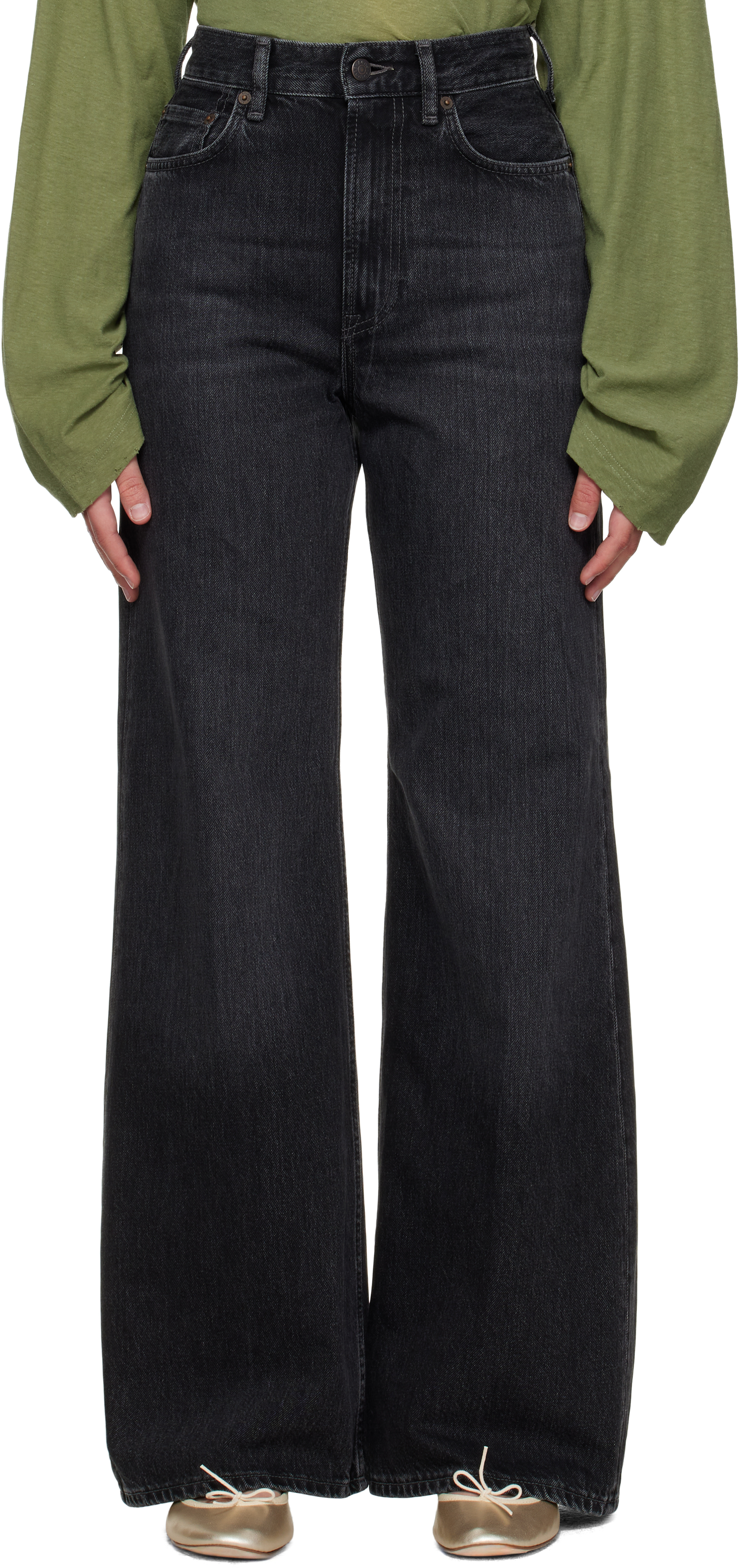 Acne Studios: Black 2022F Regular Fit Jeans | SSENSE