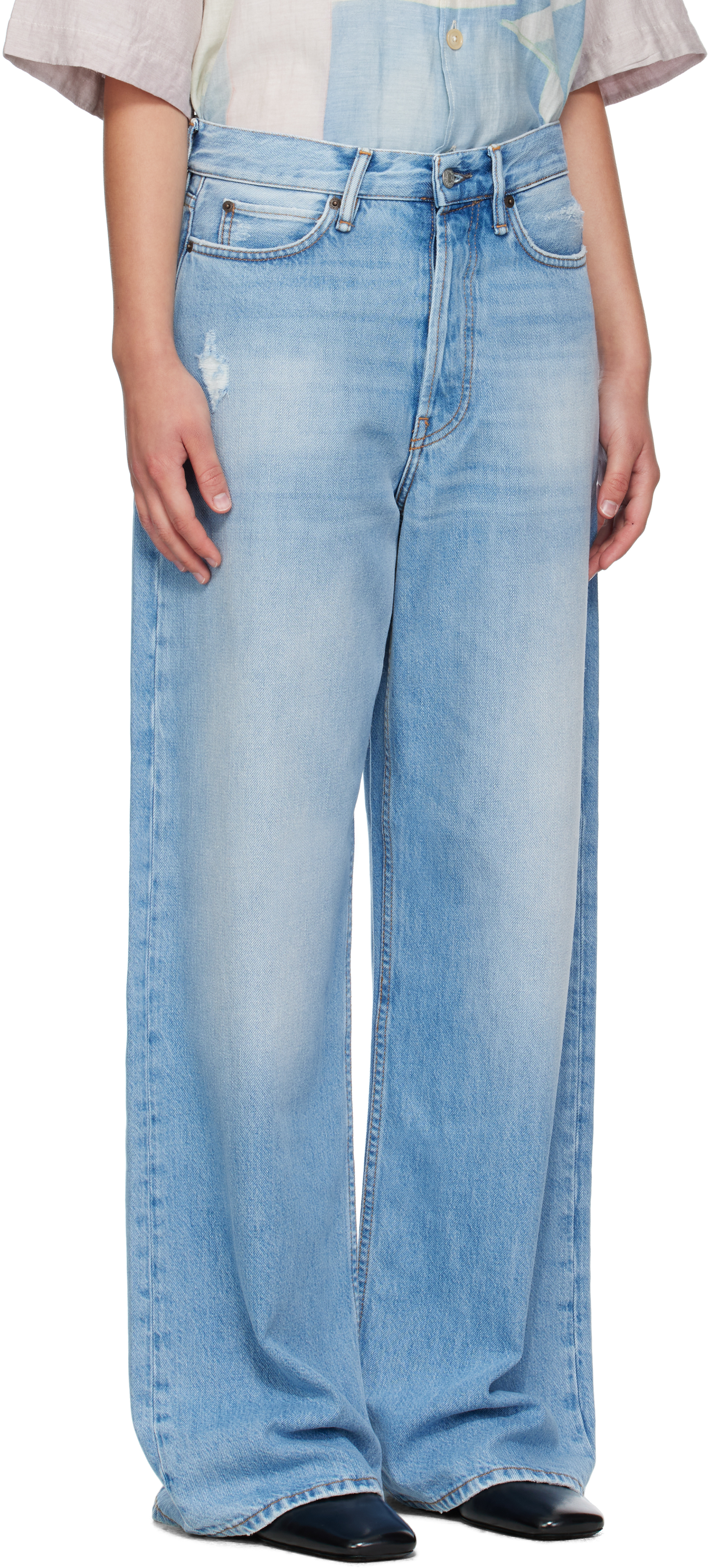 Acne Studios Blue Loose-fit 1981 Jeans In Blue