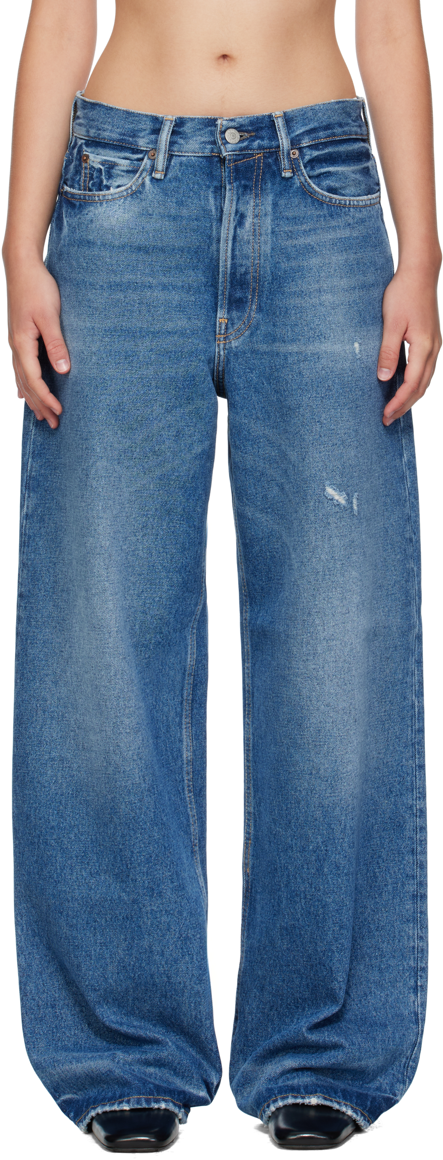 Acne Studios: Blue Loose-Fit 1981 Jeans | SSENSE