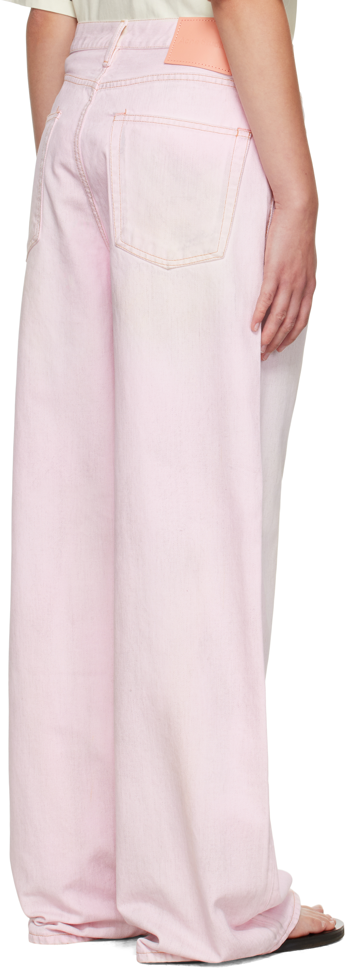 Acne Studios Pink Loose Fit 1981 Jeans In Pink