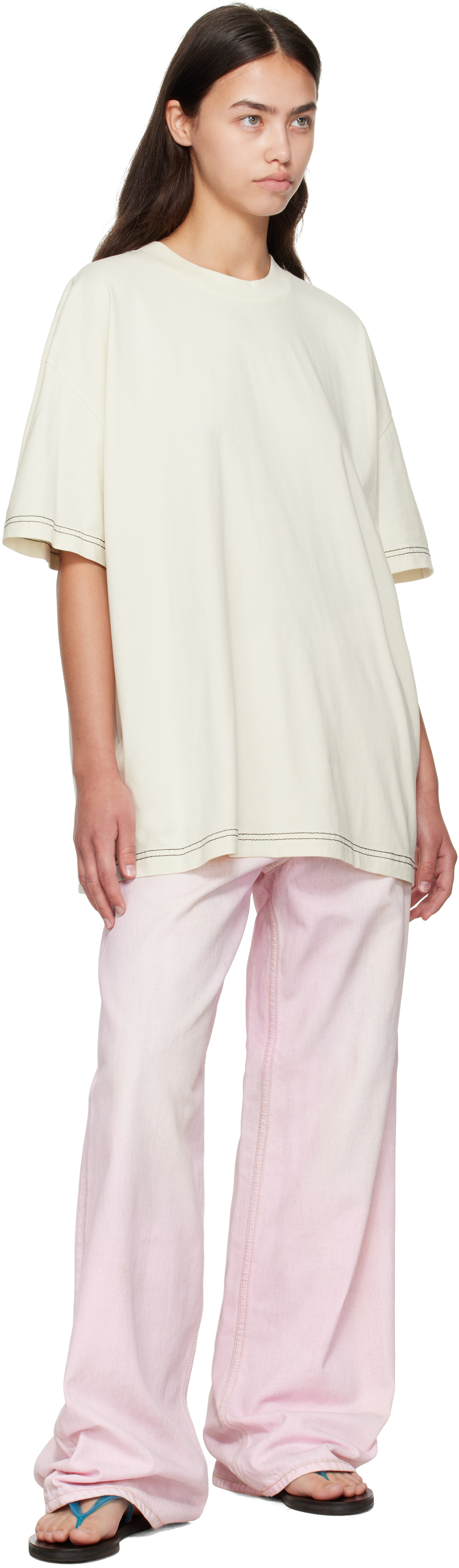 Acne Studios Pink Loose Fit 1981 Jeans In Pink