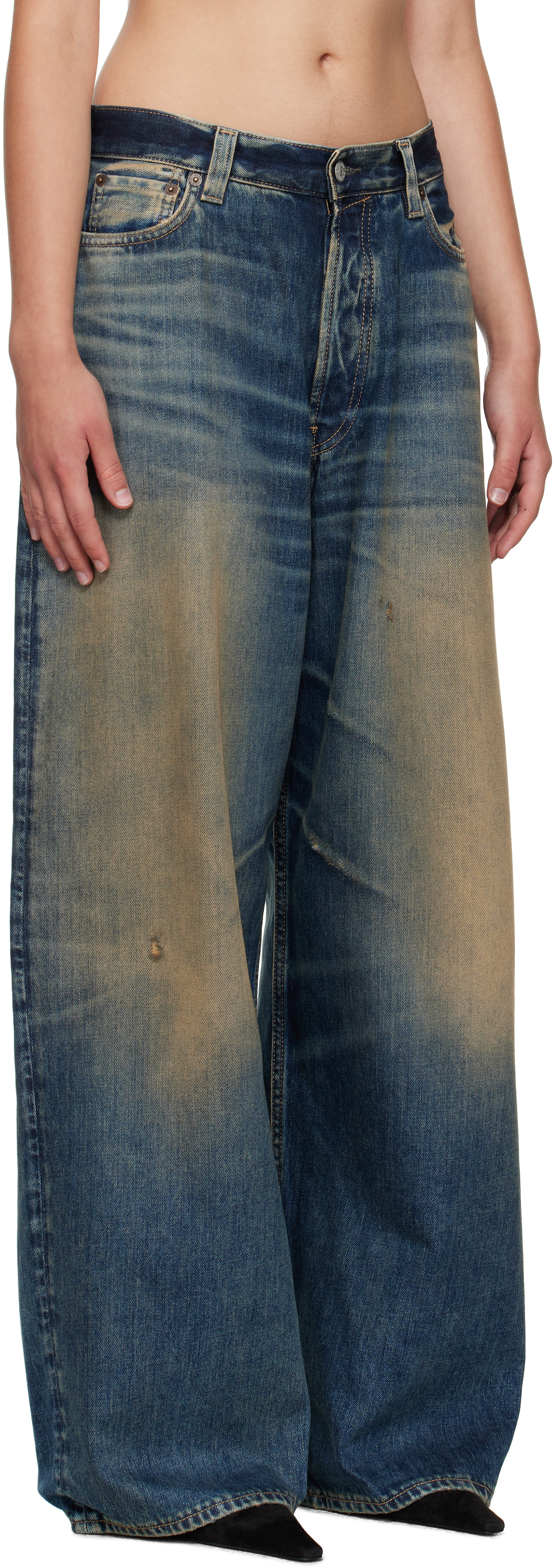 Acne Studios 2023 Rocka Low Waist Wide Jeans In Multi