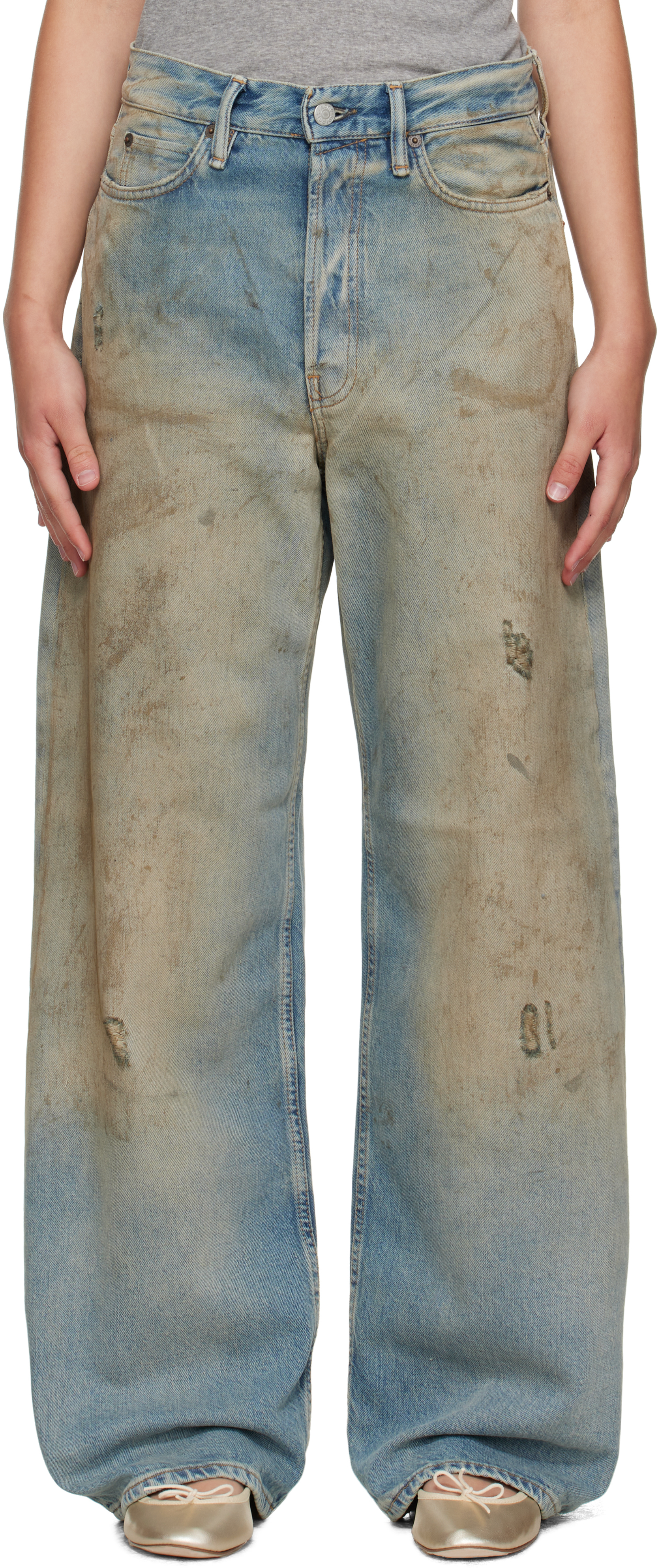 Acne Studios: ブルー 1981 ルーズフィット ジーンズ | SSENSE 日本