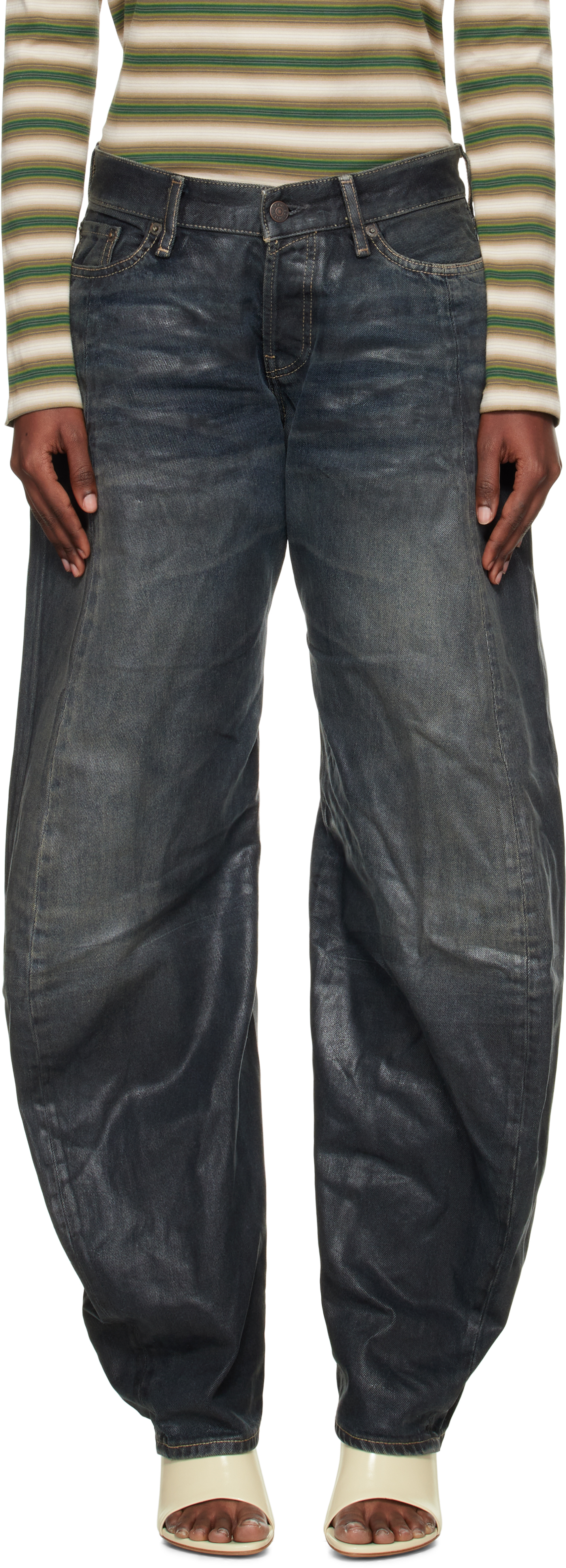 Acne Studios Black 2006f Loose Fit Jeans In Blue