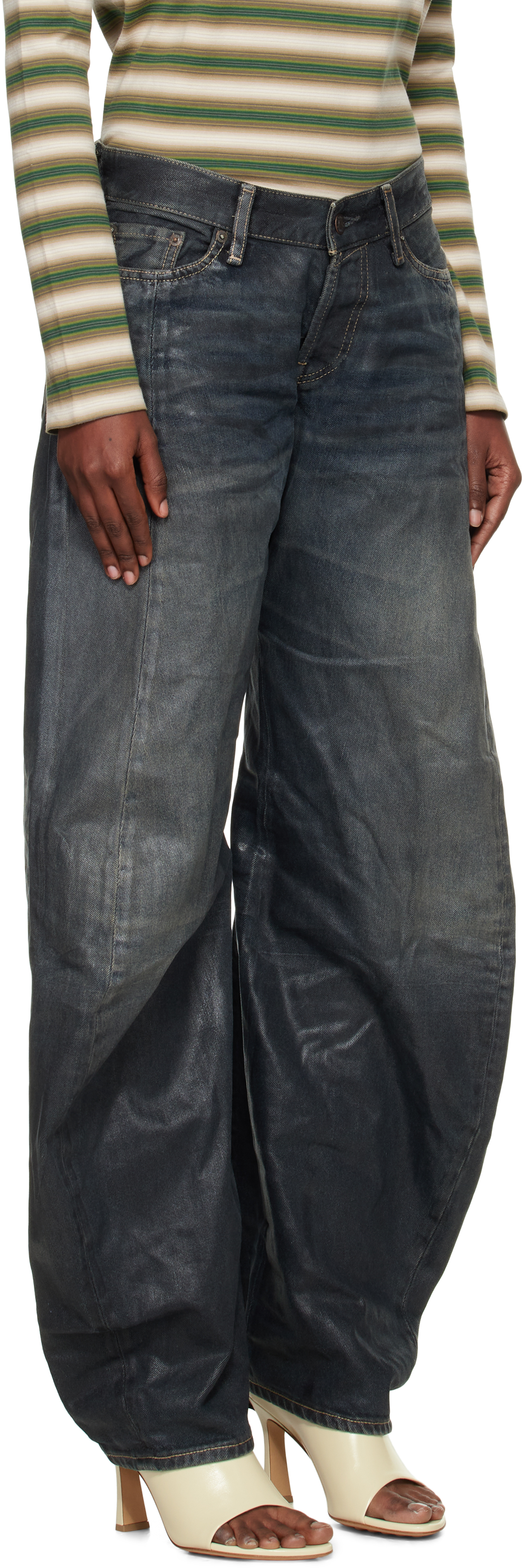 Acne Studios Black 2006f Loose Fit Jeans In Blue