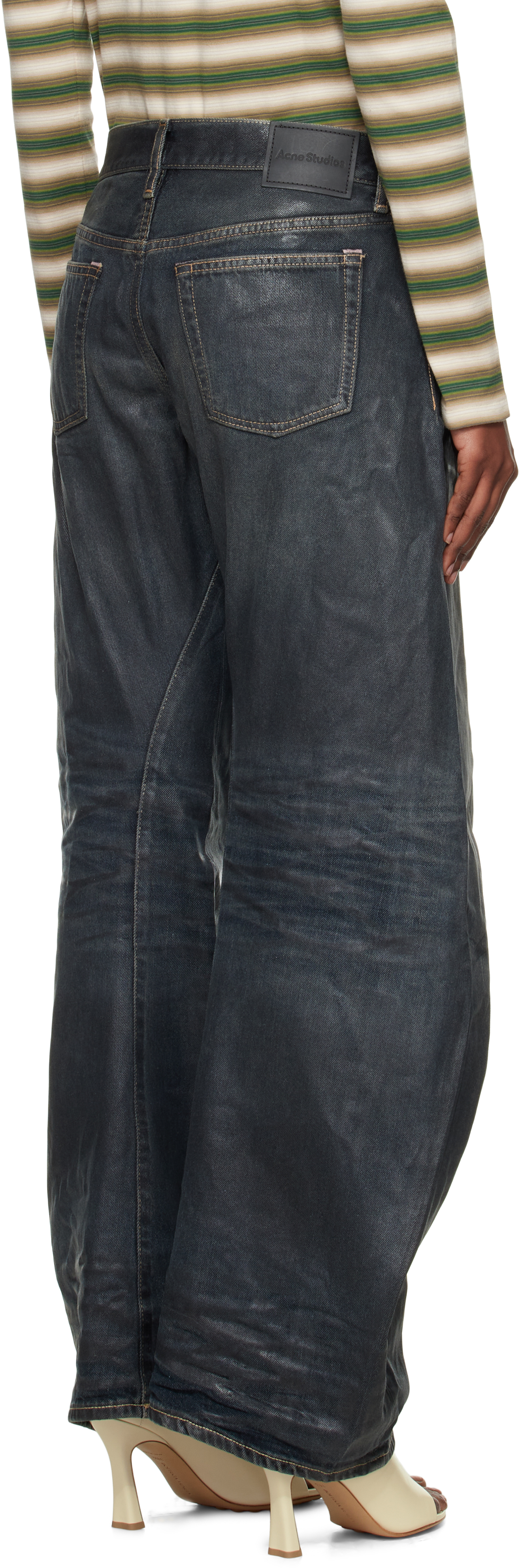 Acne Studios Black 2006f Loose Fit Jeans In Blue