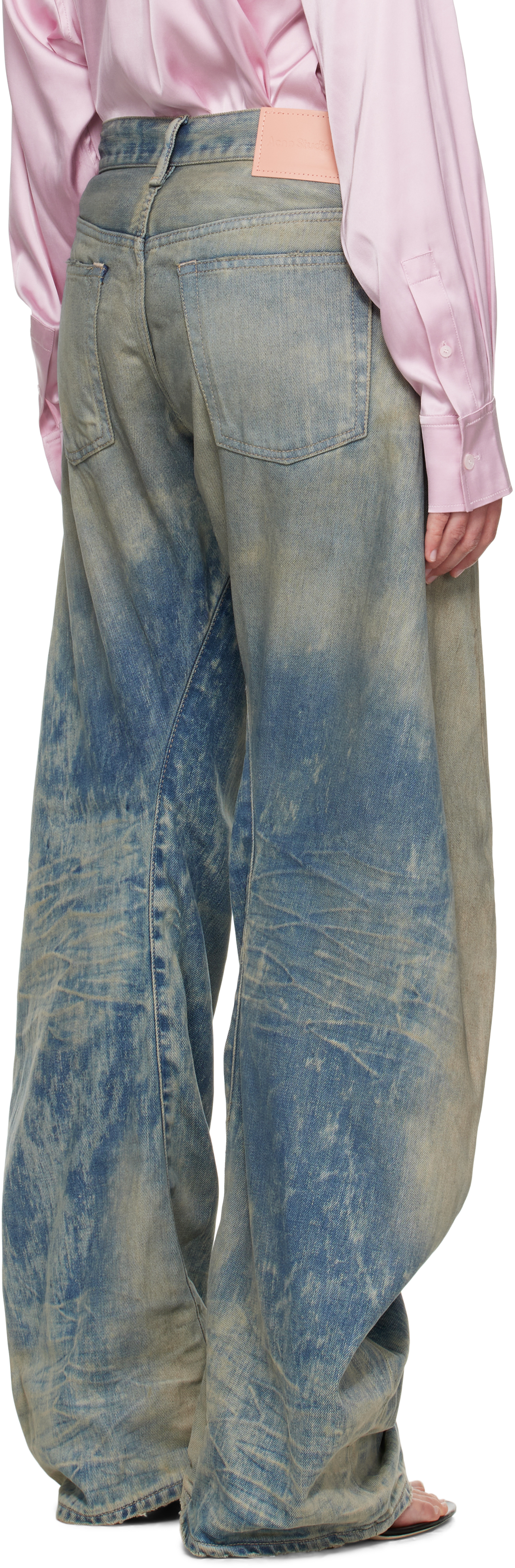 Acne Studios 5-pocket Mid Rise Organic Cotton Jeans In Blue