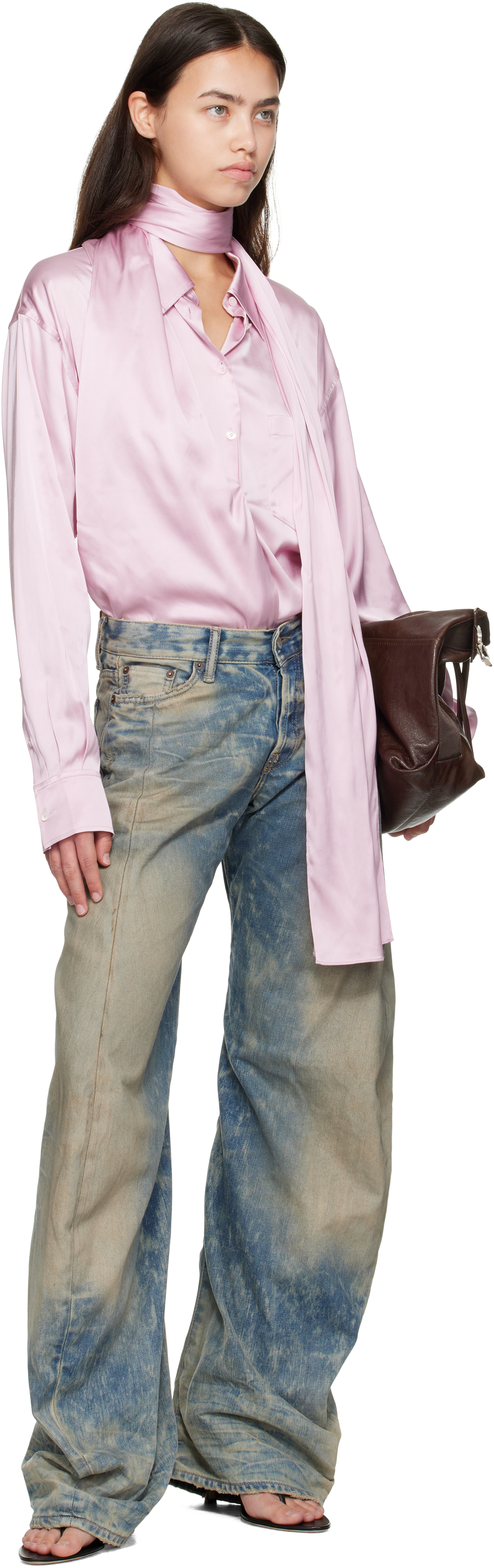 Acne Studios 5-pocket Mid Rise Organic Cotton Jeans In Blue