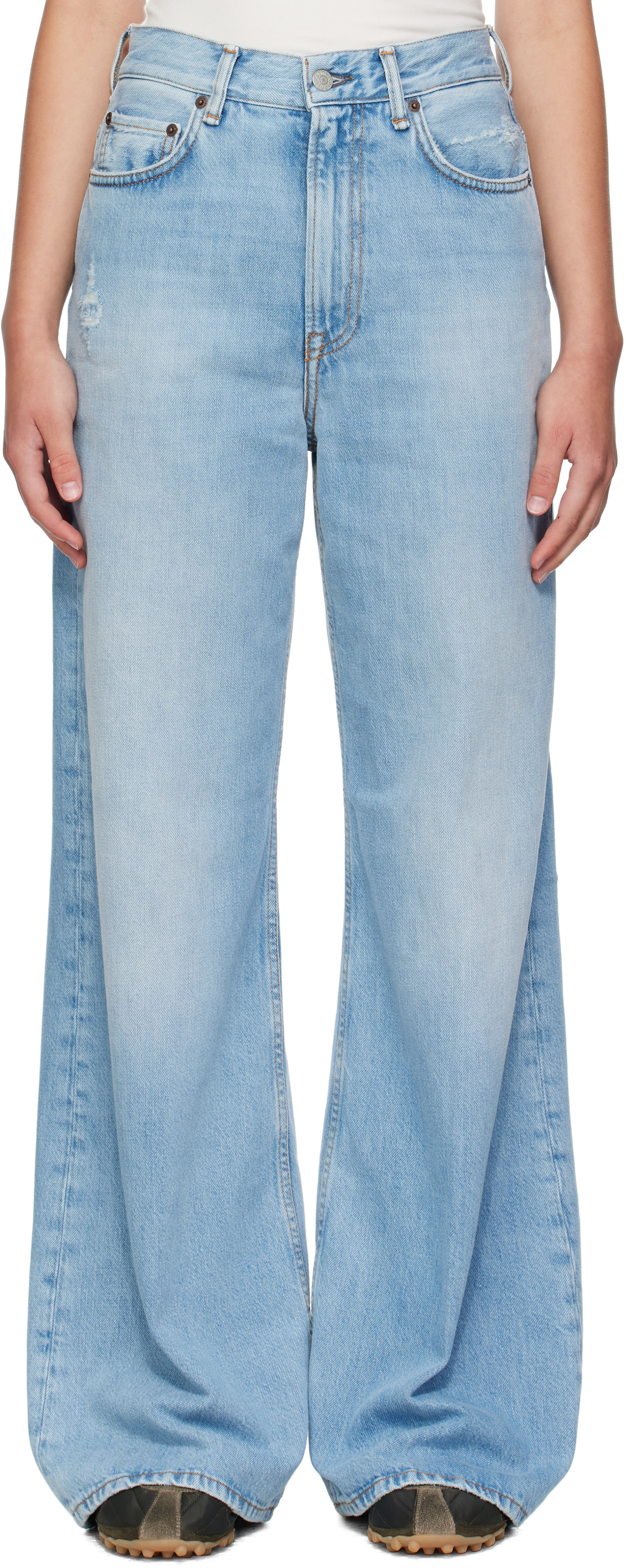 Acne Studios Blue Regular Fit 2022f Jeans In Blue