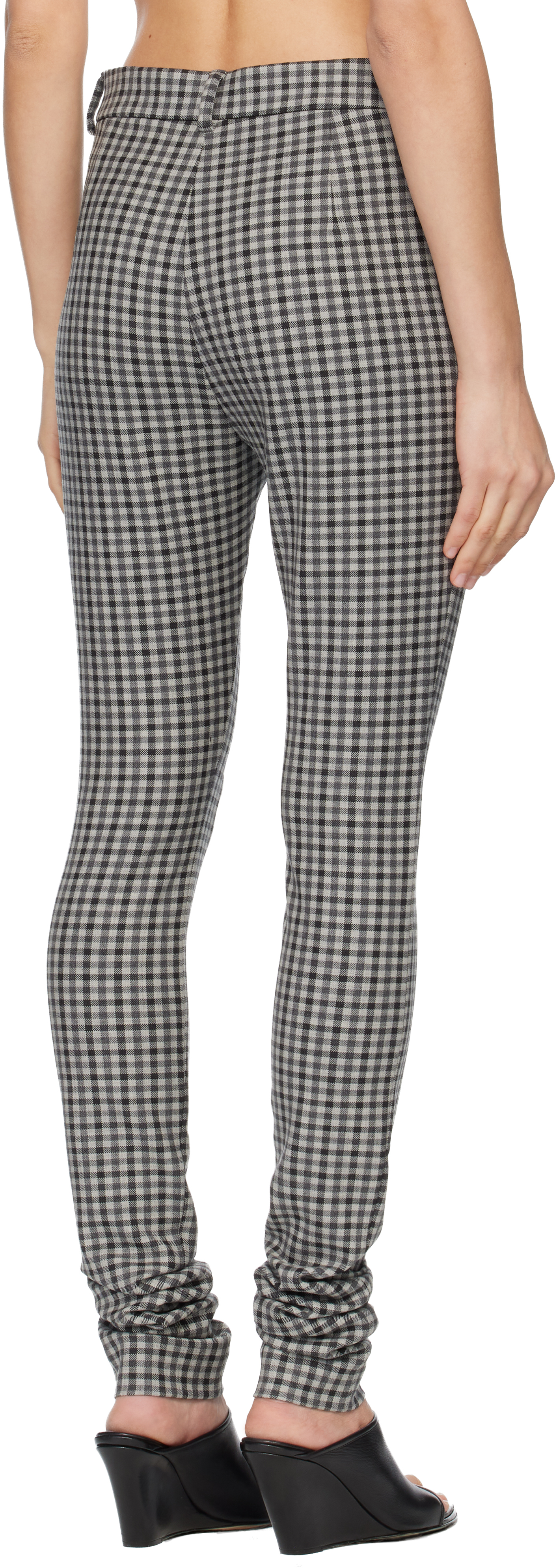 Acne Studios Gray Wool Leggings In Multi